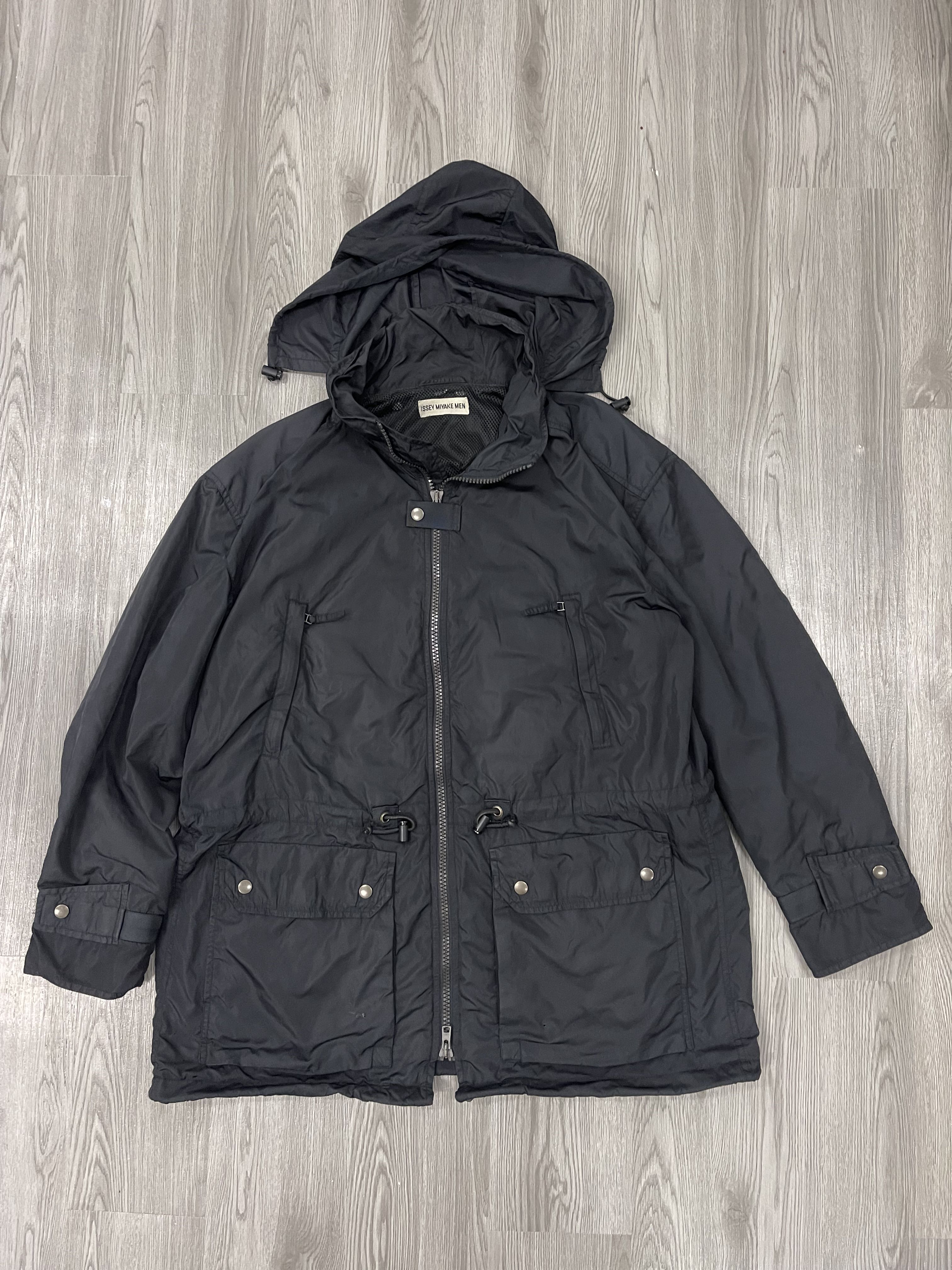 A/W 1997 Issey Miyake Black Tech Nylon Parka Jacket - 8