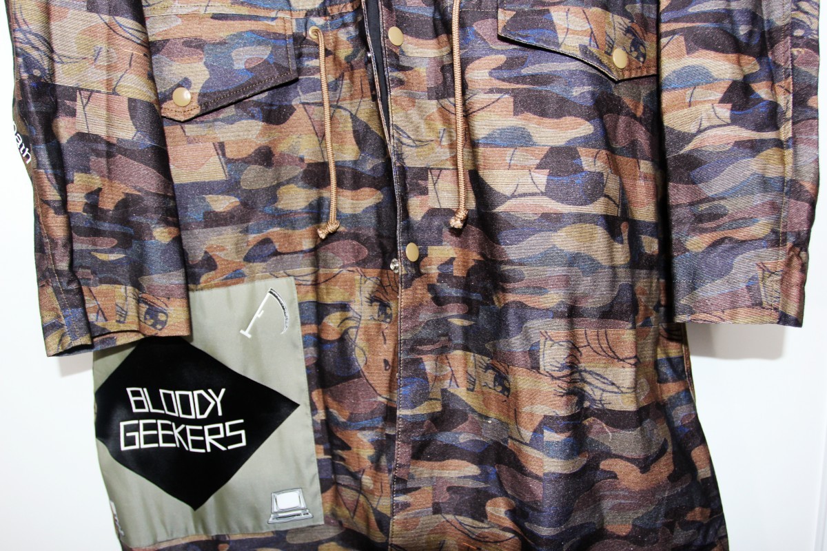 BNWT SS19 UNDERCOVER "BLOODY GEEKERS" CAMO COAT 2 - 6
