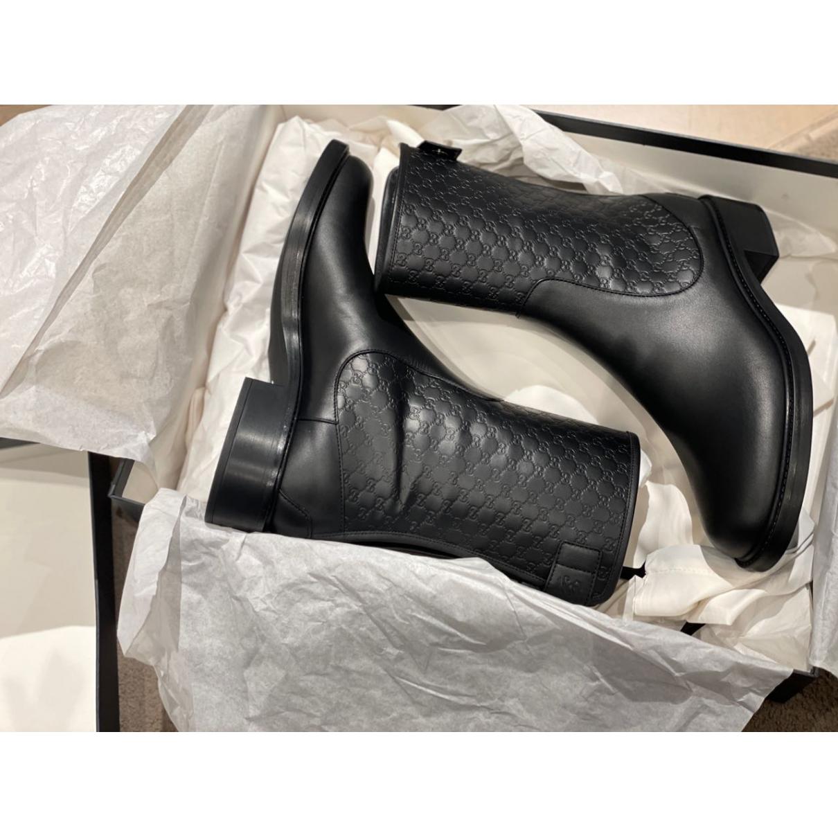 Leather biker boots - 6