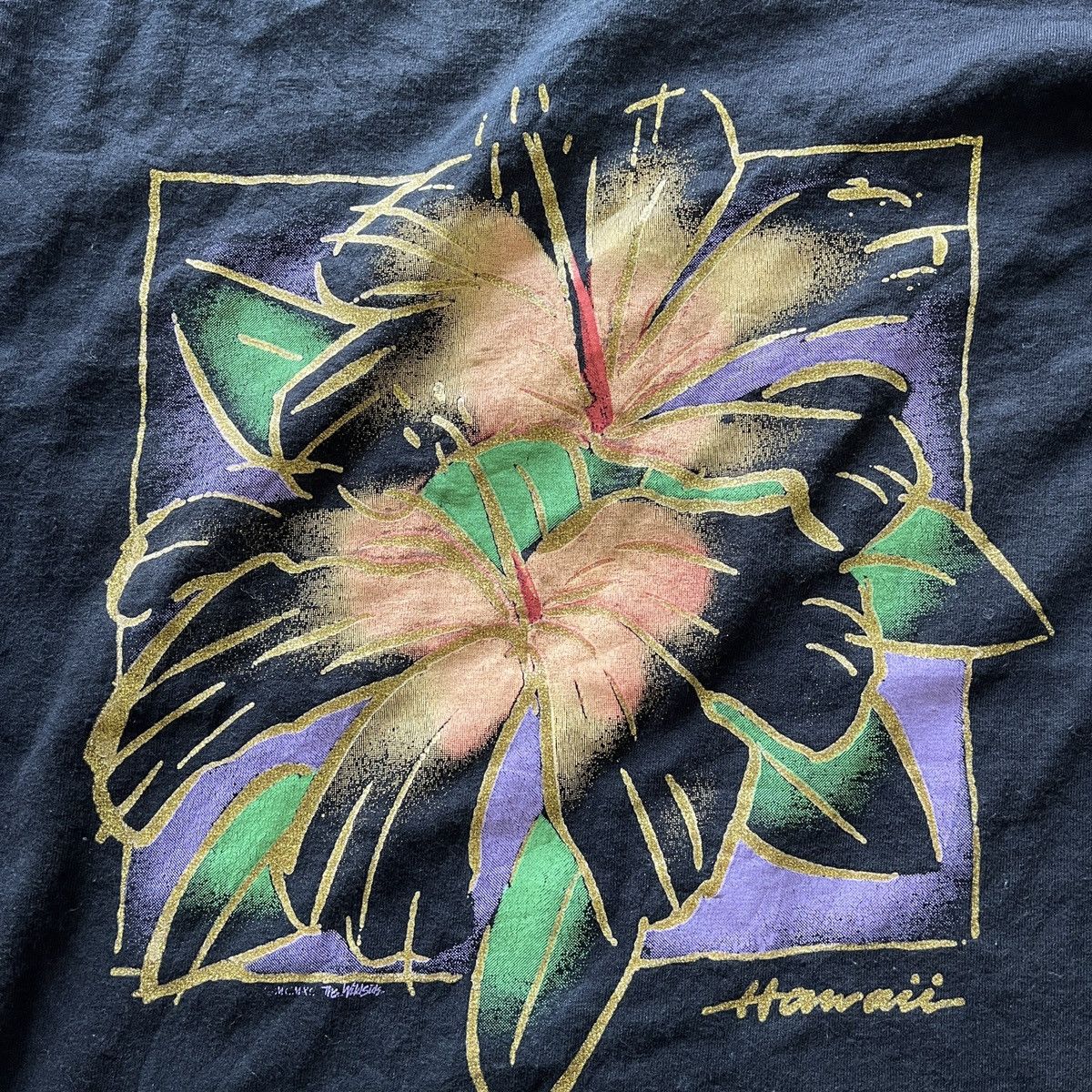 Hawaii Vintage Single Stitches 1990s Hibiscus - 4