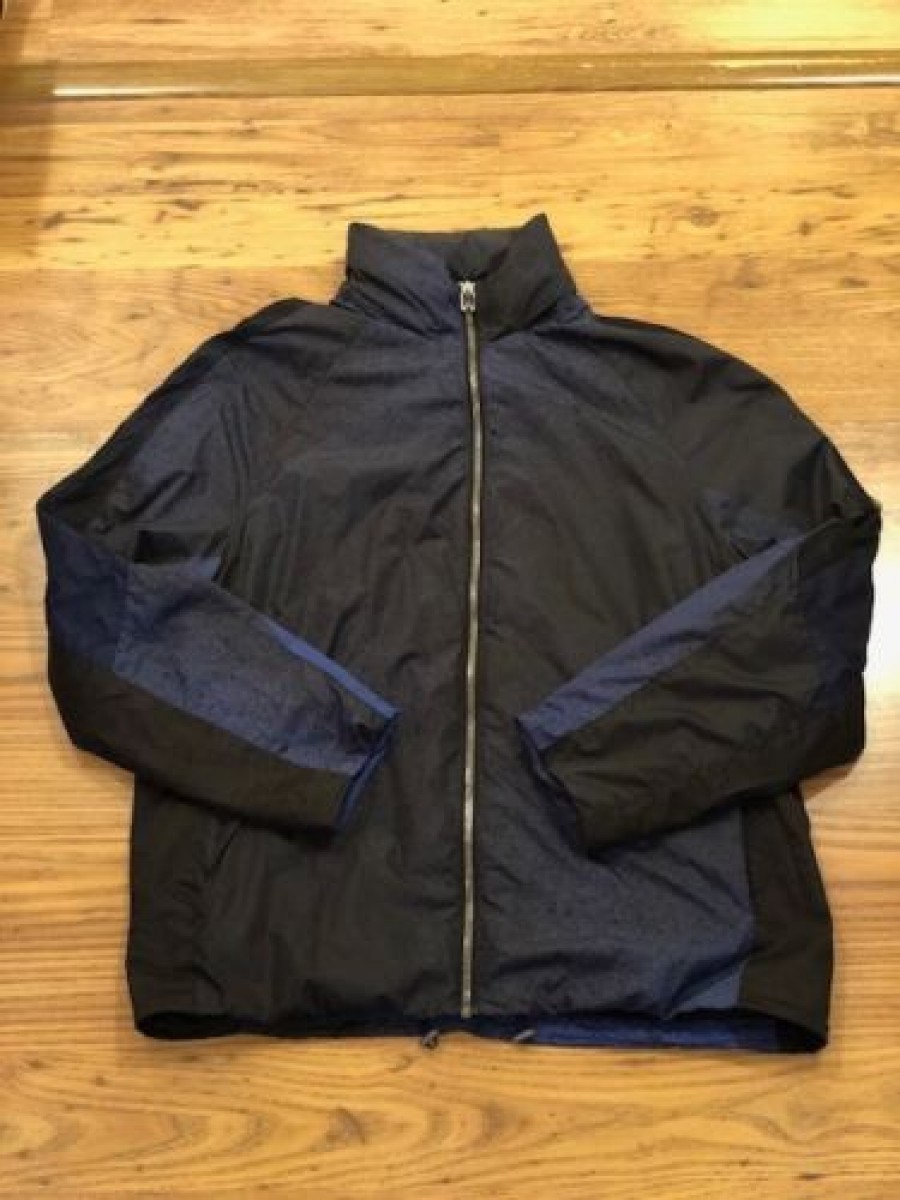RARE Blue-Black Spray Hooded Jacket Coat - 2