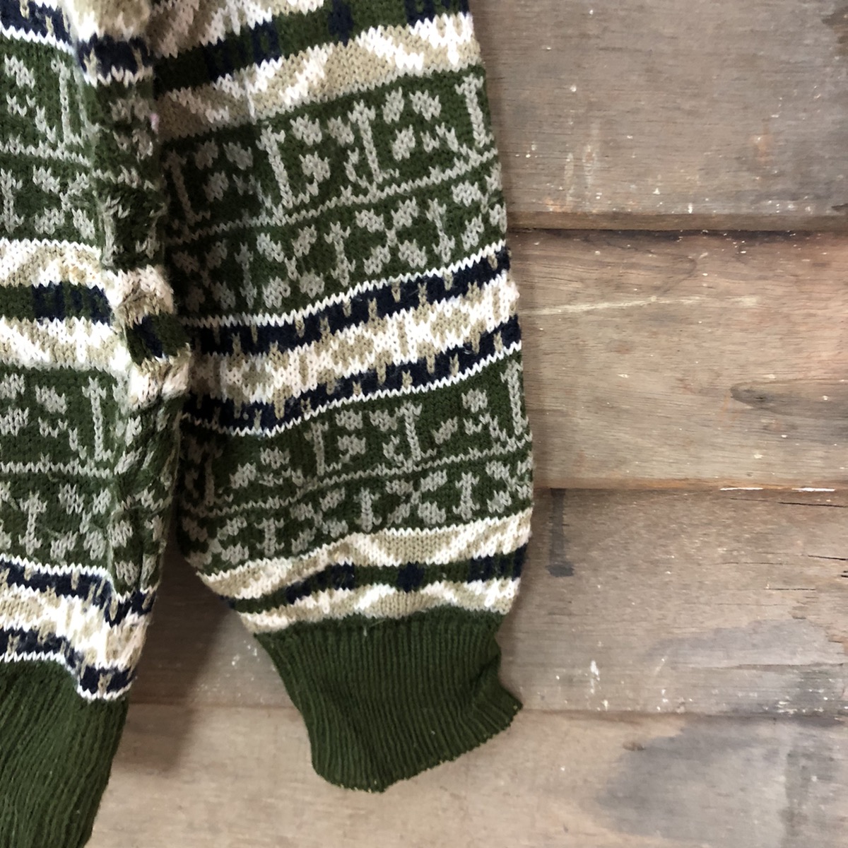 Homespun Knitwear - Yes Pleeze Patterned Knit Sweater - 4