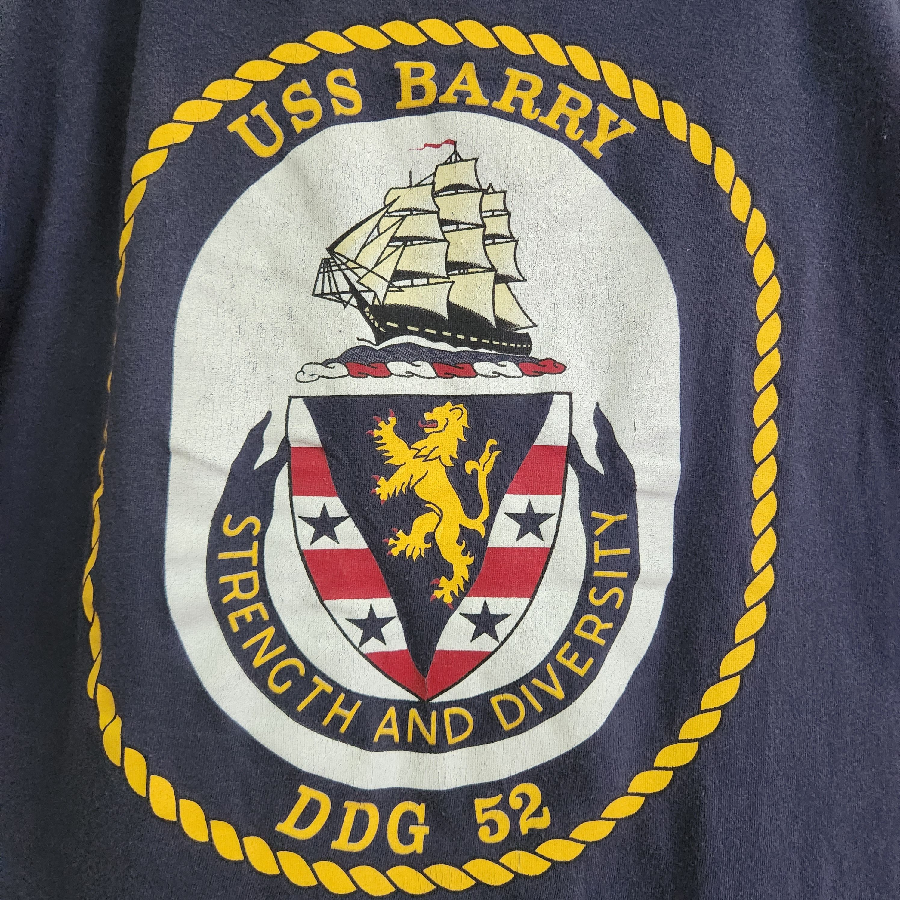 USS Barry DDG 52 Army Military Printed TShirt - 6