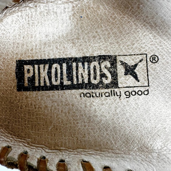 Pikolinos P Vallarta Braided Sandals Classic Ankle Strap Leather Brown 6 - 7