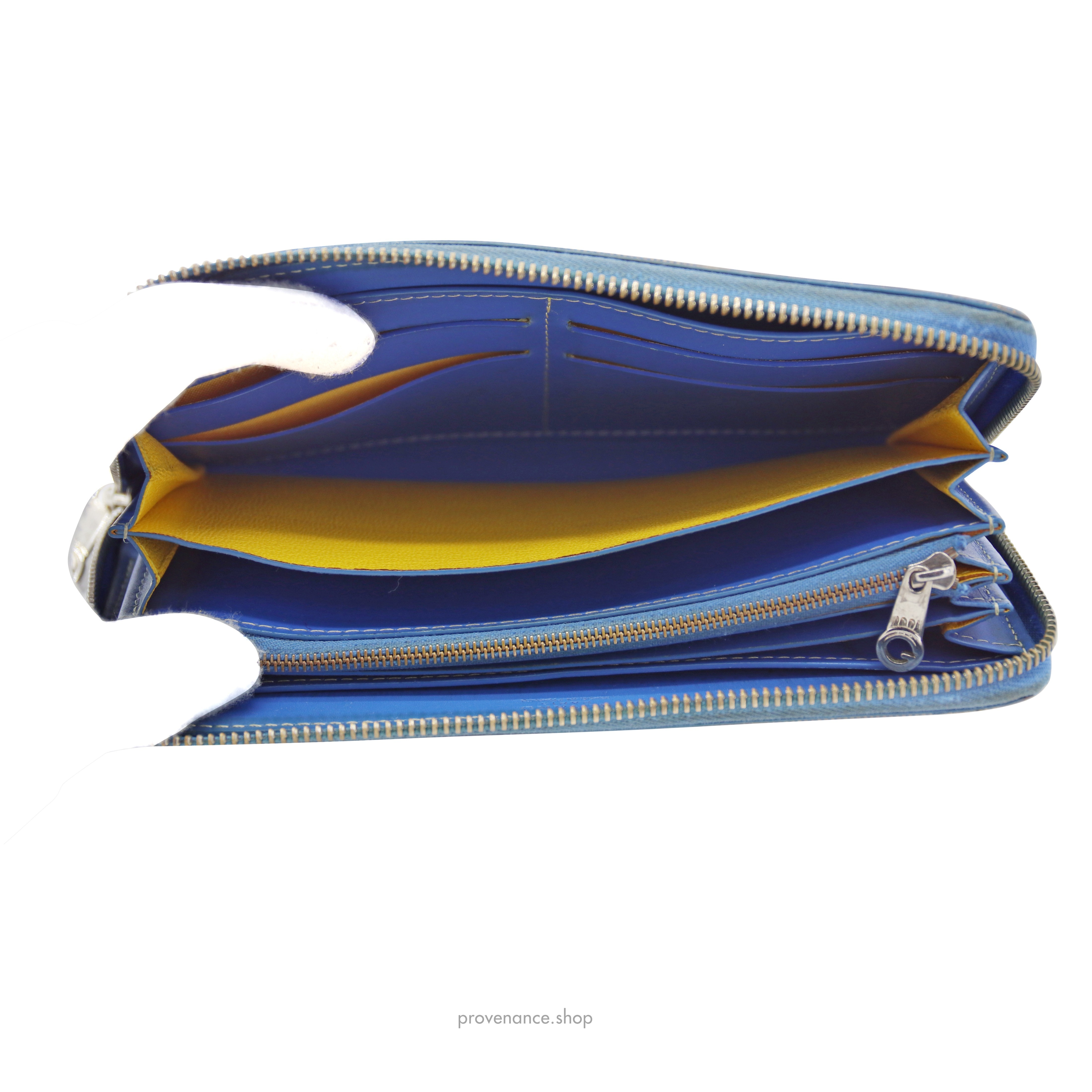 Goyard Matignon Zipped Wallet - Sky Blue Goyardine - 11