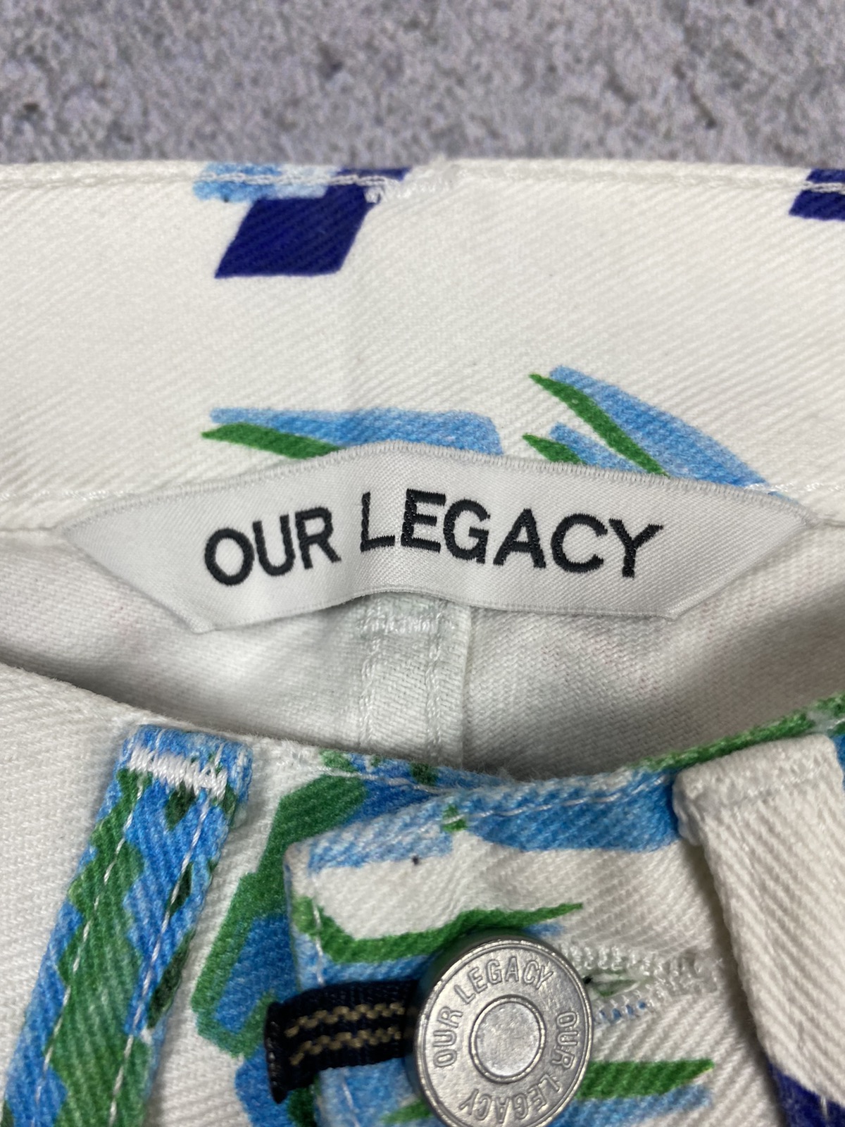 Our Legacy graffiti palms denim jeans logo pants spray - 8