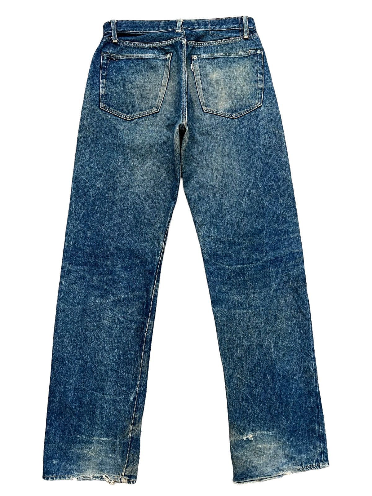 Vtg Beams Plus Japan Selvedge Distressed Mudwash Denim Jeans - 3