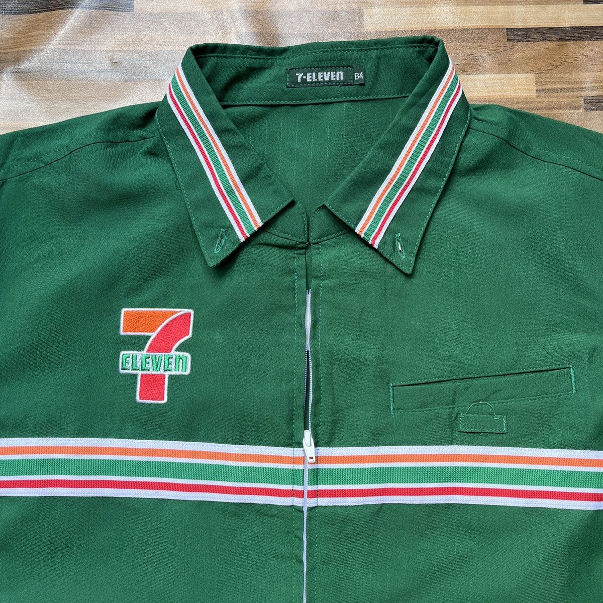 7-Eleven Uniform Japan Stores Vintage Full Zipped - 5