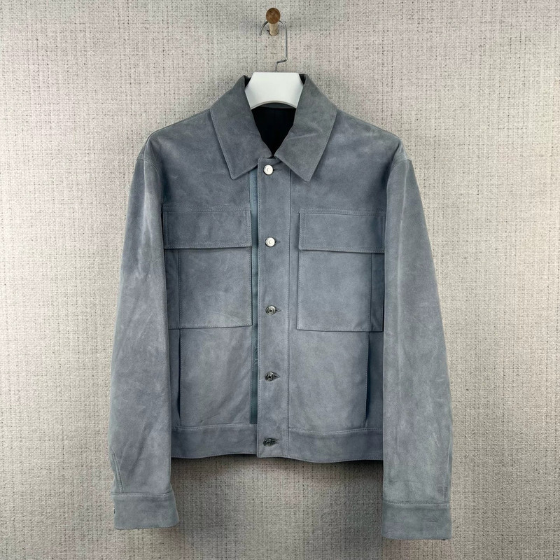 Dior Suede Lapel Single-Breasted Jacket - 1