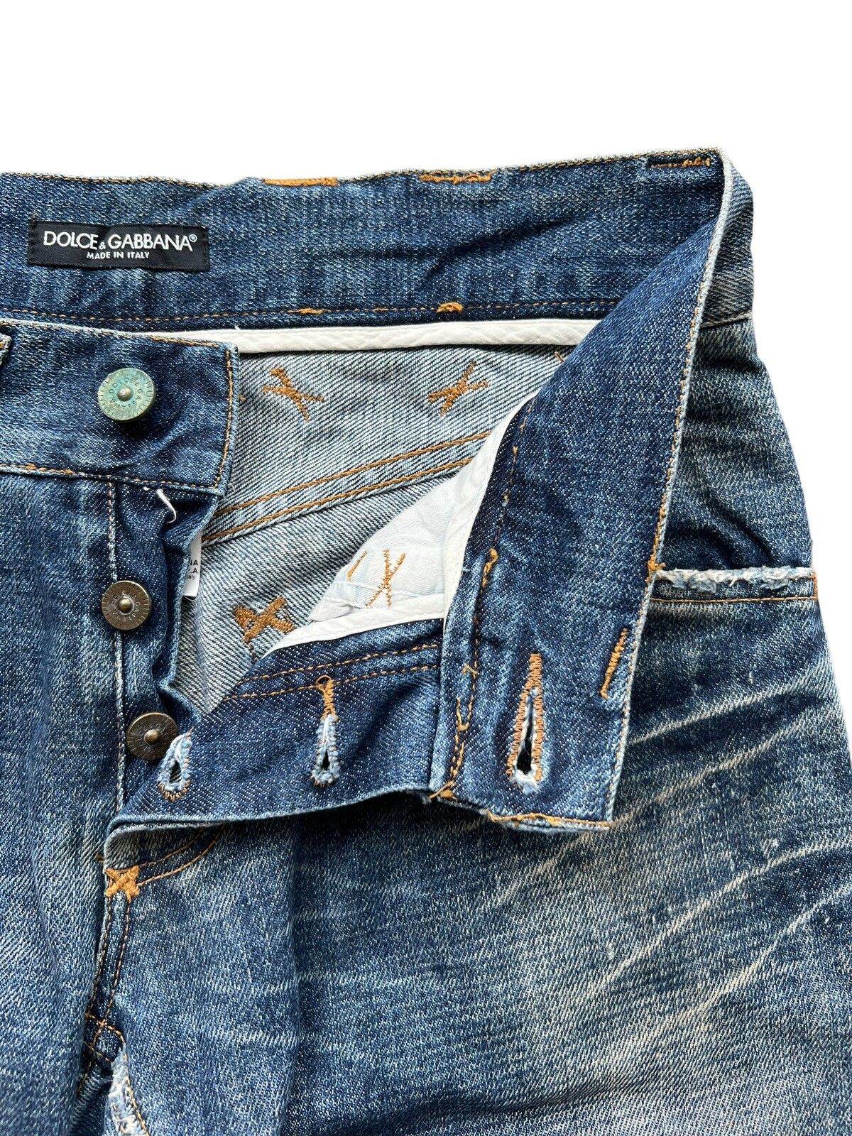 Dolce and Gabbana Crash Distressed Denim Jeans 31x32.5 - 12