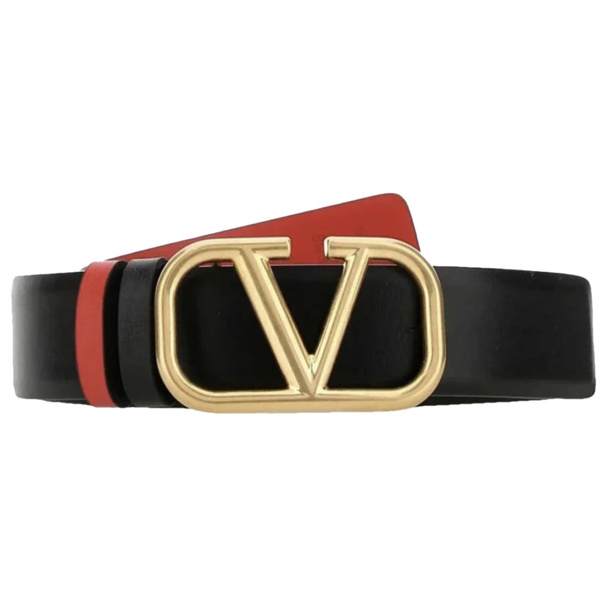 VLogo leather belt - 1