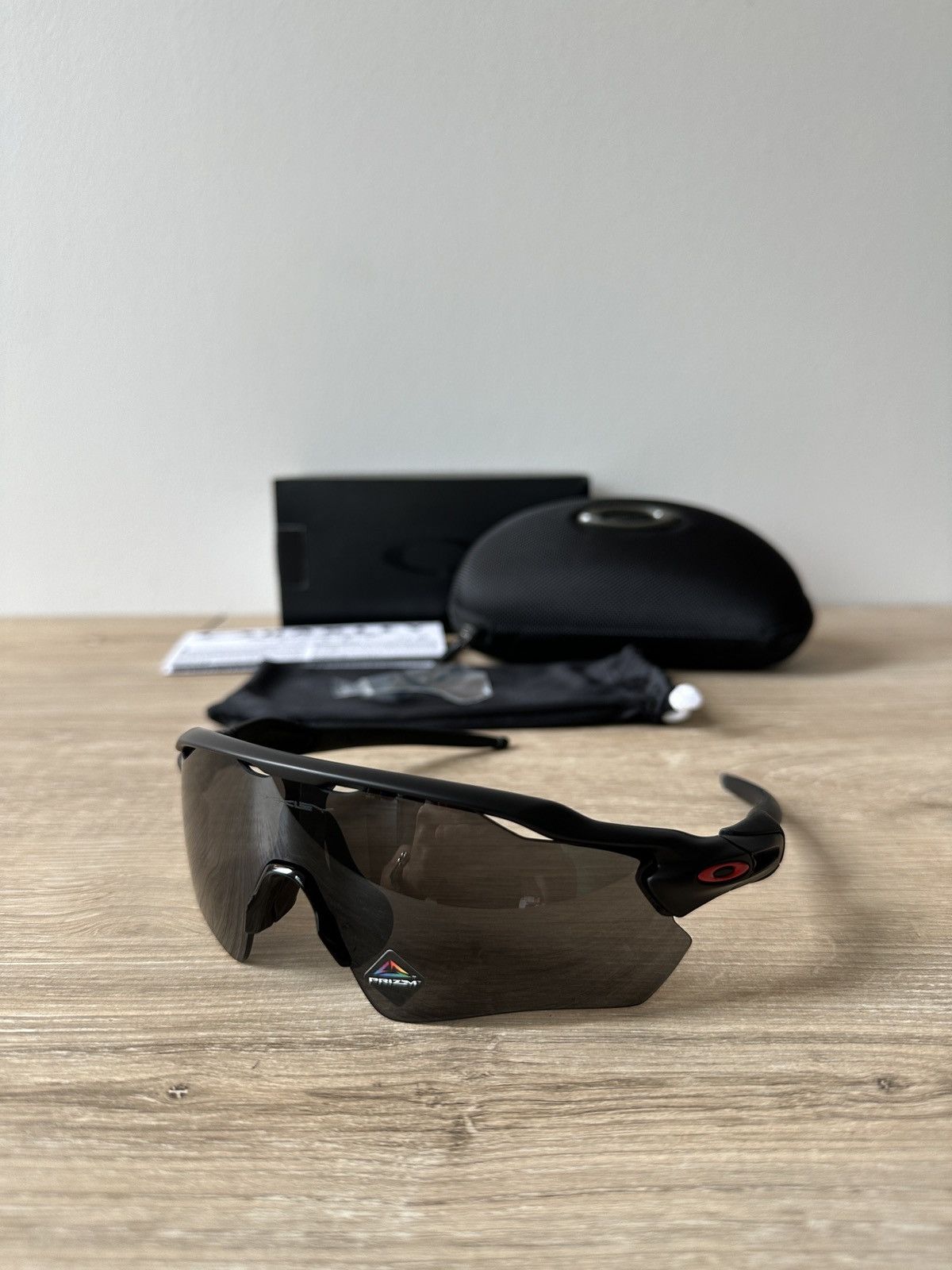 Oakley Radar EV Path Matte Black Gray Red Sunglasses - 1