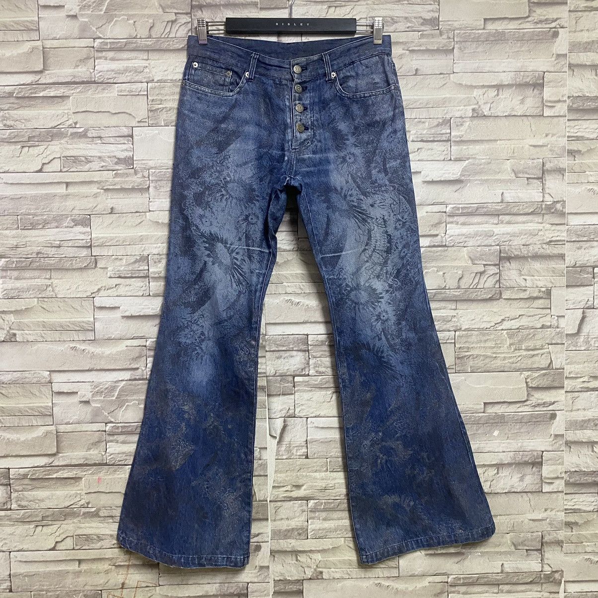 Japanese Brand - Tornado Mart Denim Flare Jeans Painted - 3