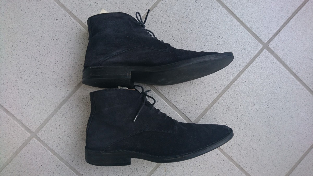 RARE Navy Back-Detail Suede Desert Boots  US7 UK6 EU40 - 4