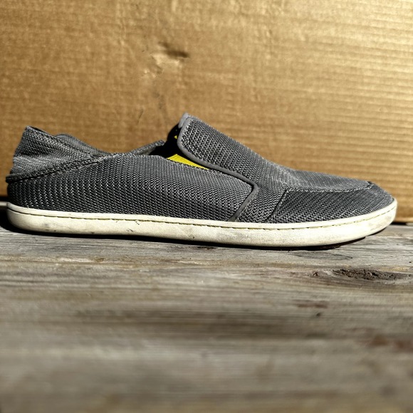 Olukai Nohea Mesh Slip On Casual Shoes Outdoor Breathable Lightweight Gray 10.5 - 3