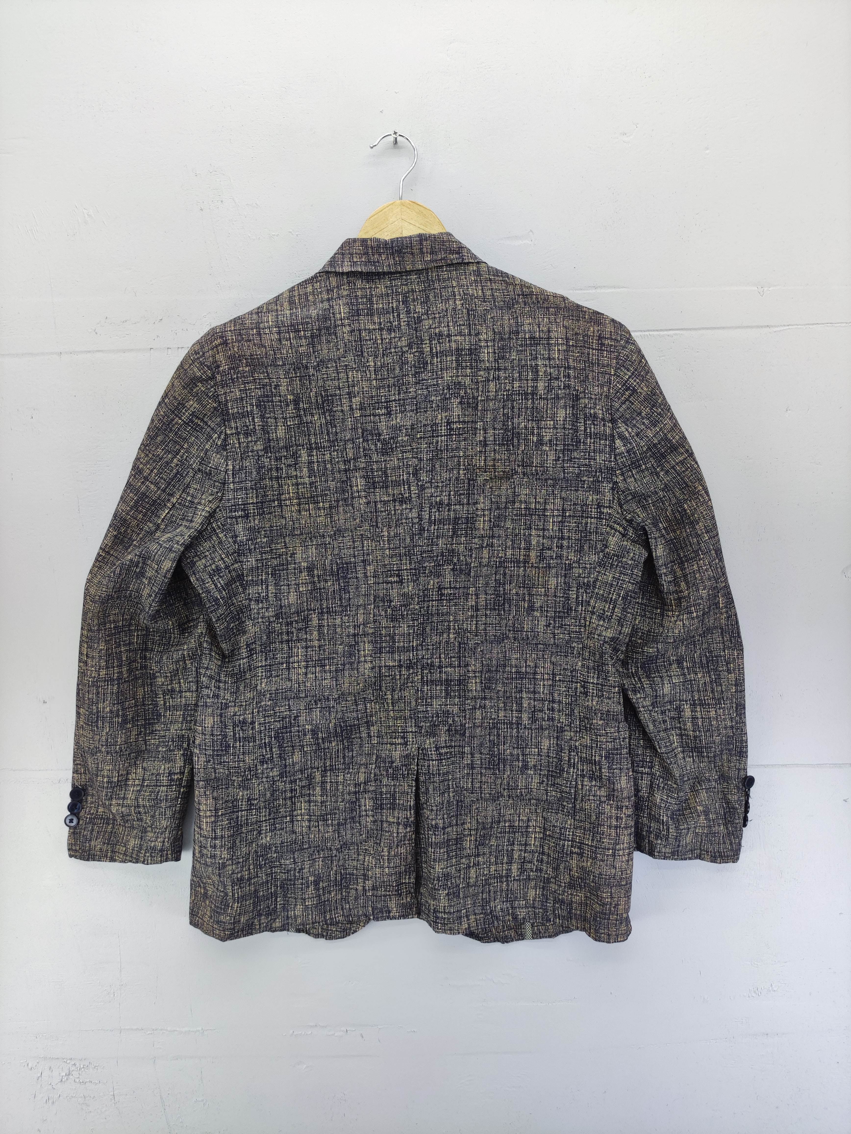 Japanese Brand - Vintage Black Lion Polymicro Crimp Coat Blazer Jacket - 8