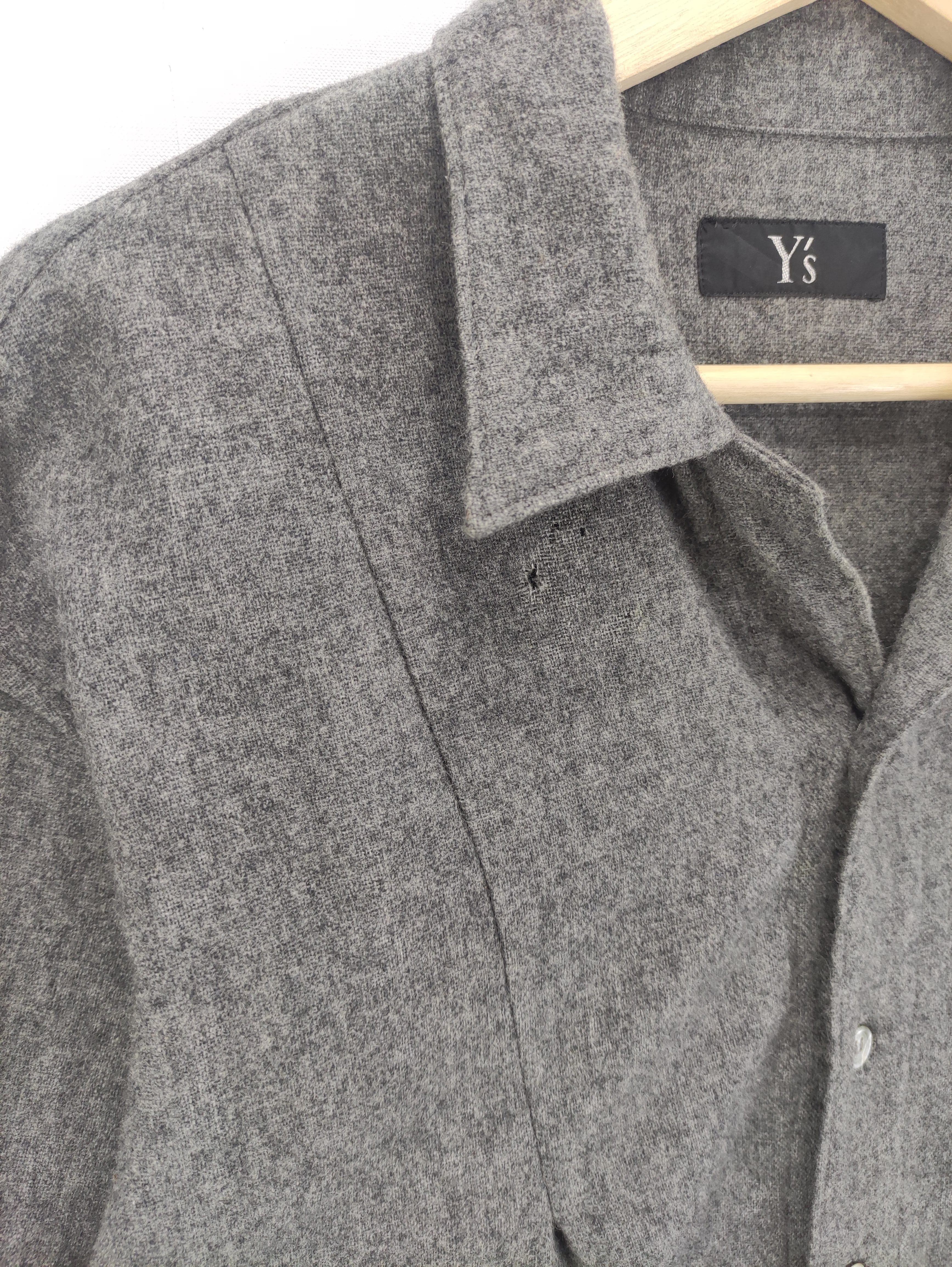 Vintage Ys Yohji Yamamoto Wool Flannel Shirt Button Up - 5