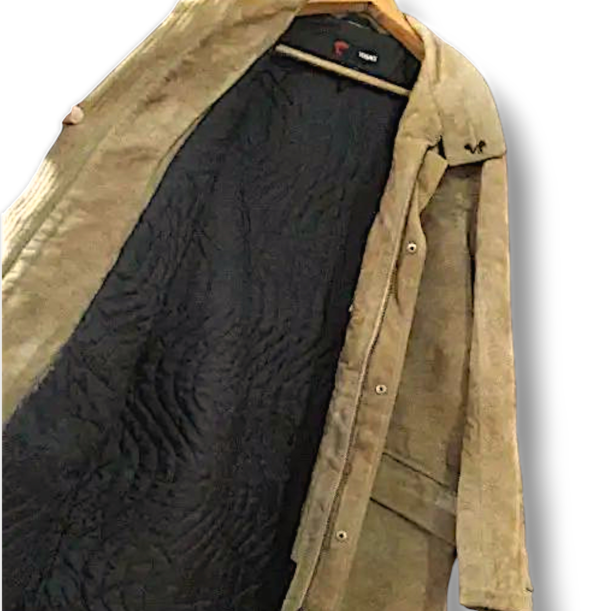 Vintage Versace Trench Coat Suede Leather Sportswear Italy - 6