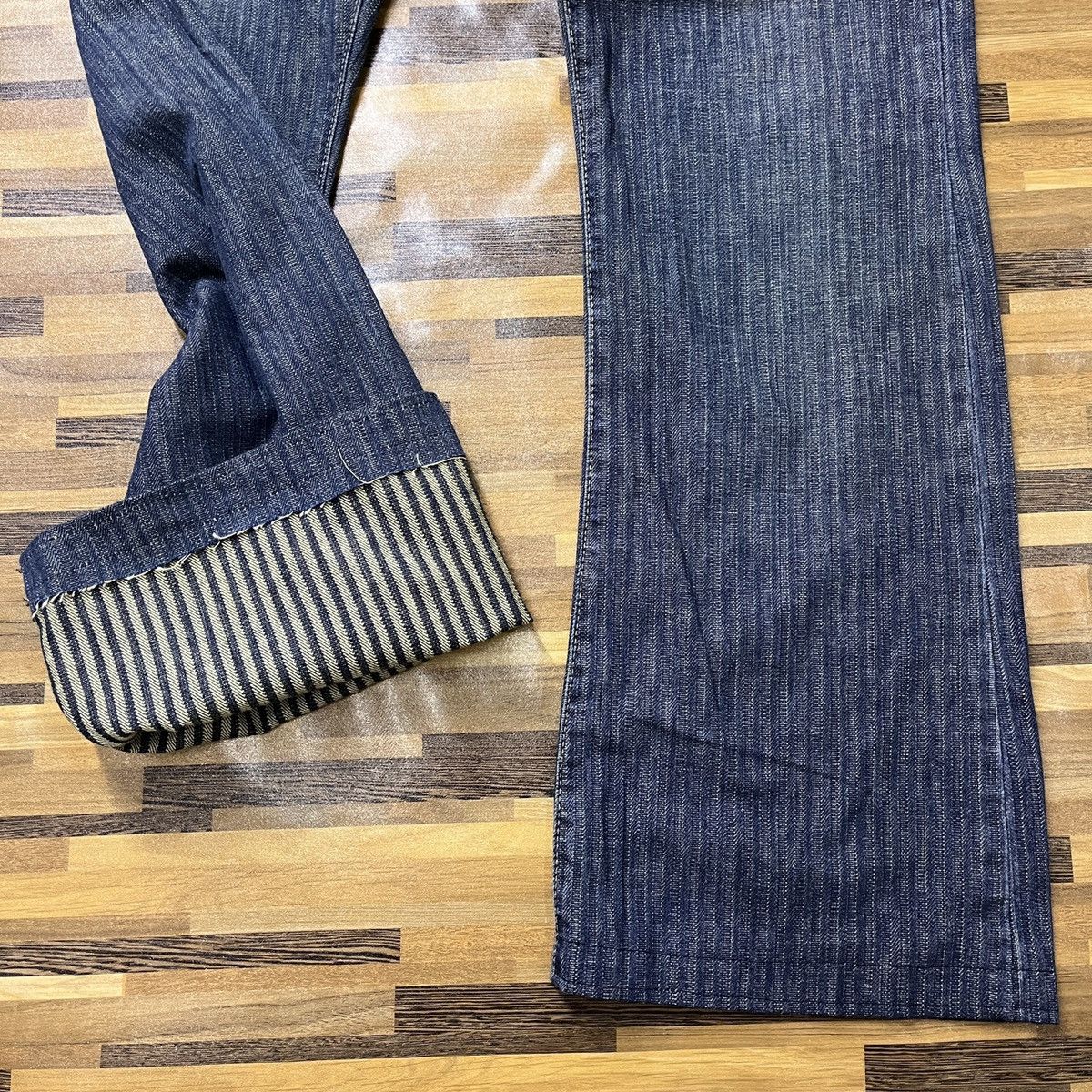 Vintage 90s Armani Jeans Striped Made In Italy - 14