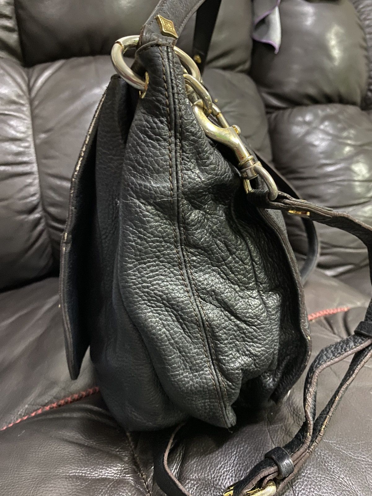 Authentic MCM Leather Shoulder Bag - 20