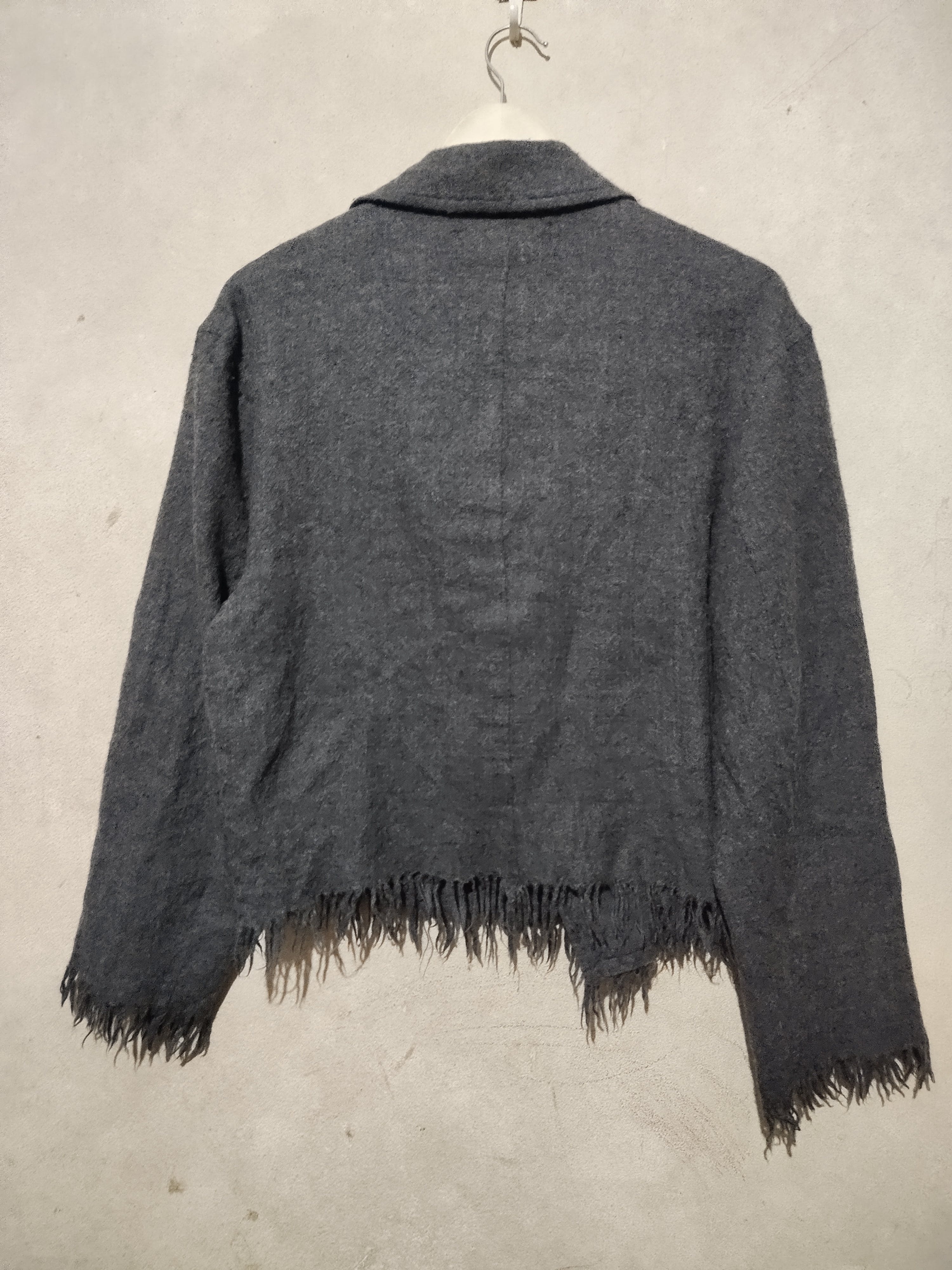 Vintage AD1992 tricot comme des gargons wool crop top jacket - 2