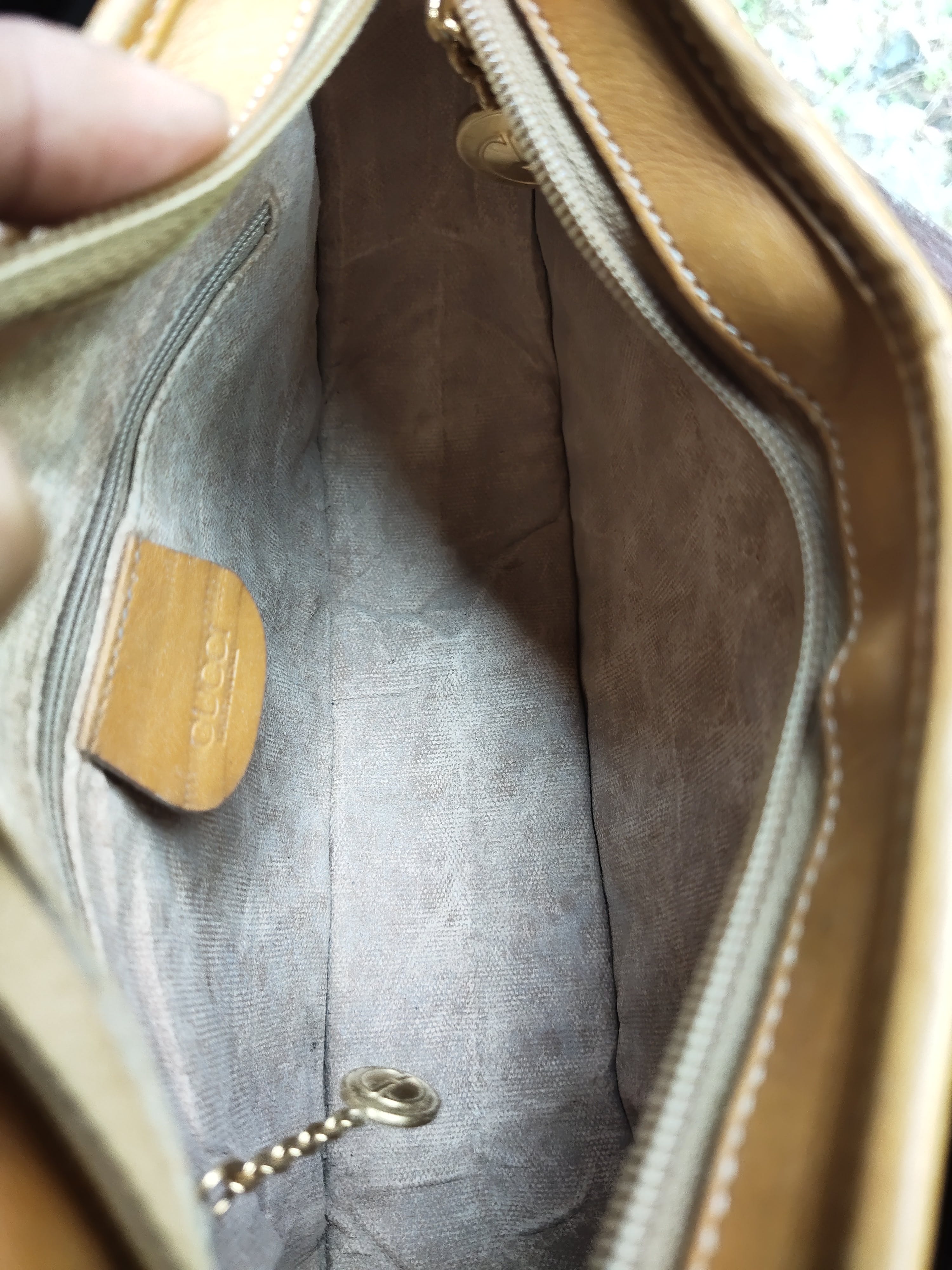 Vintage gucci canvas x leather satchel bag - 8