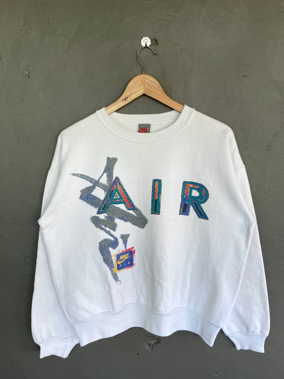 Vintage 1989 Nike Air Spellout Sweatshirt - 1