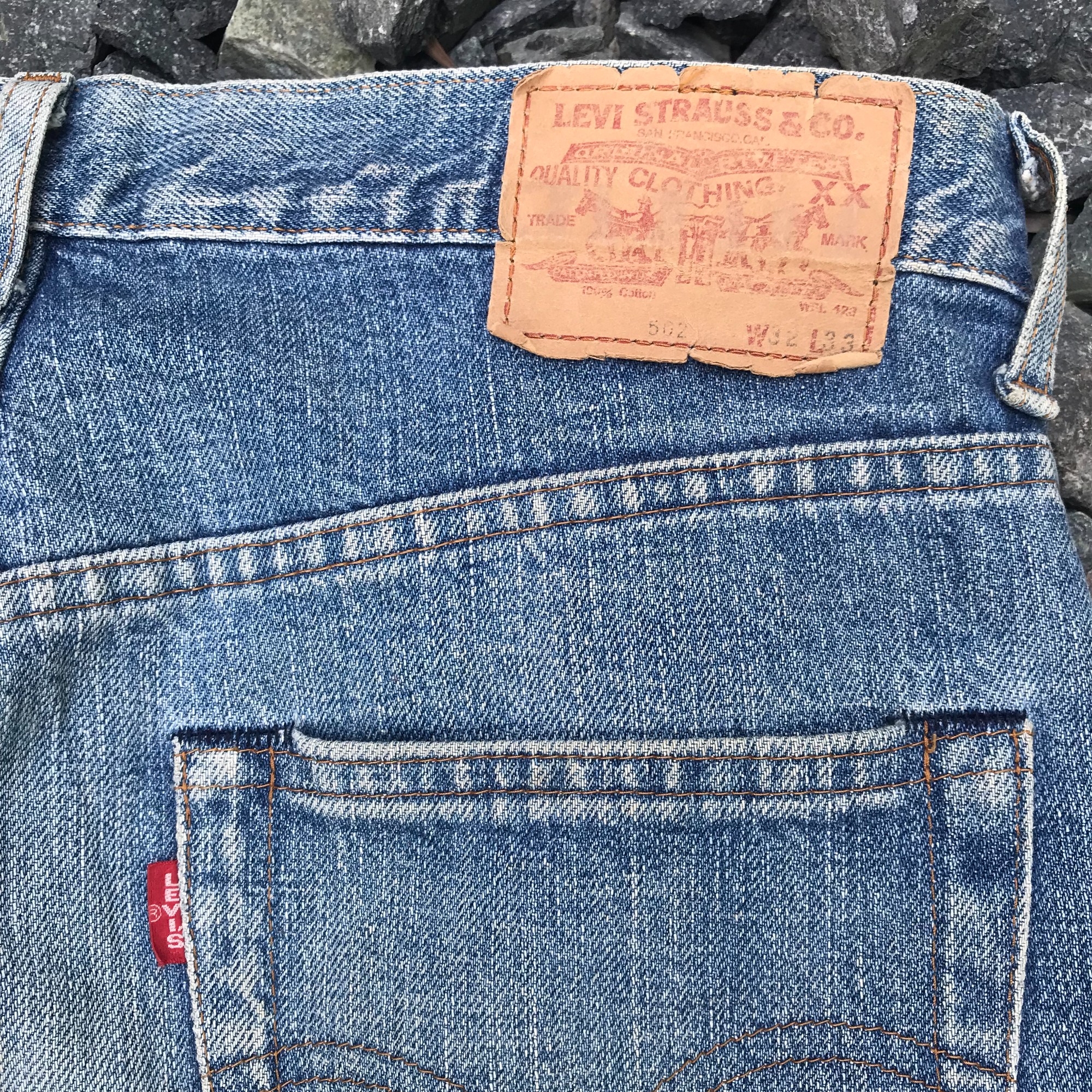 Levi's Vintage Levis 502 Big E Redline selvedged distressed jean ripped  rock kurt cobain style japan made | japan89distressed | REVERSIBLE