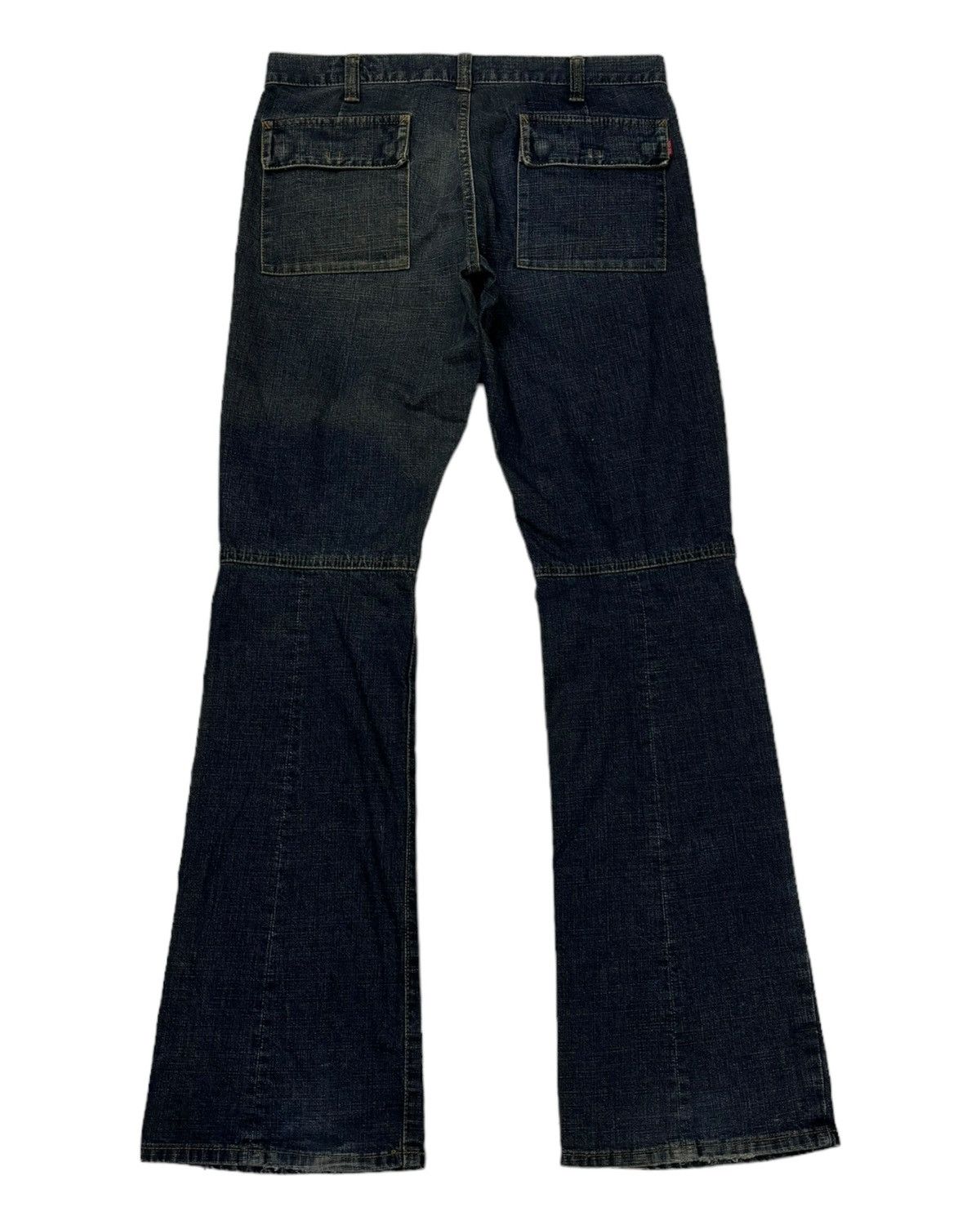 If Six Was Nine - VINTAGE BARTACK PATCHWORK FLARE DENIM JEANS - 8