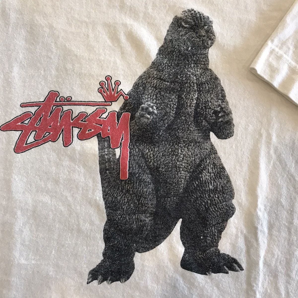 Vintage Stussy Godzilla photo print T shirt Size L/XL - 3