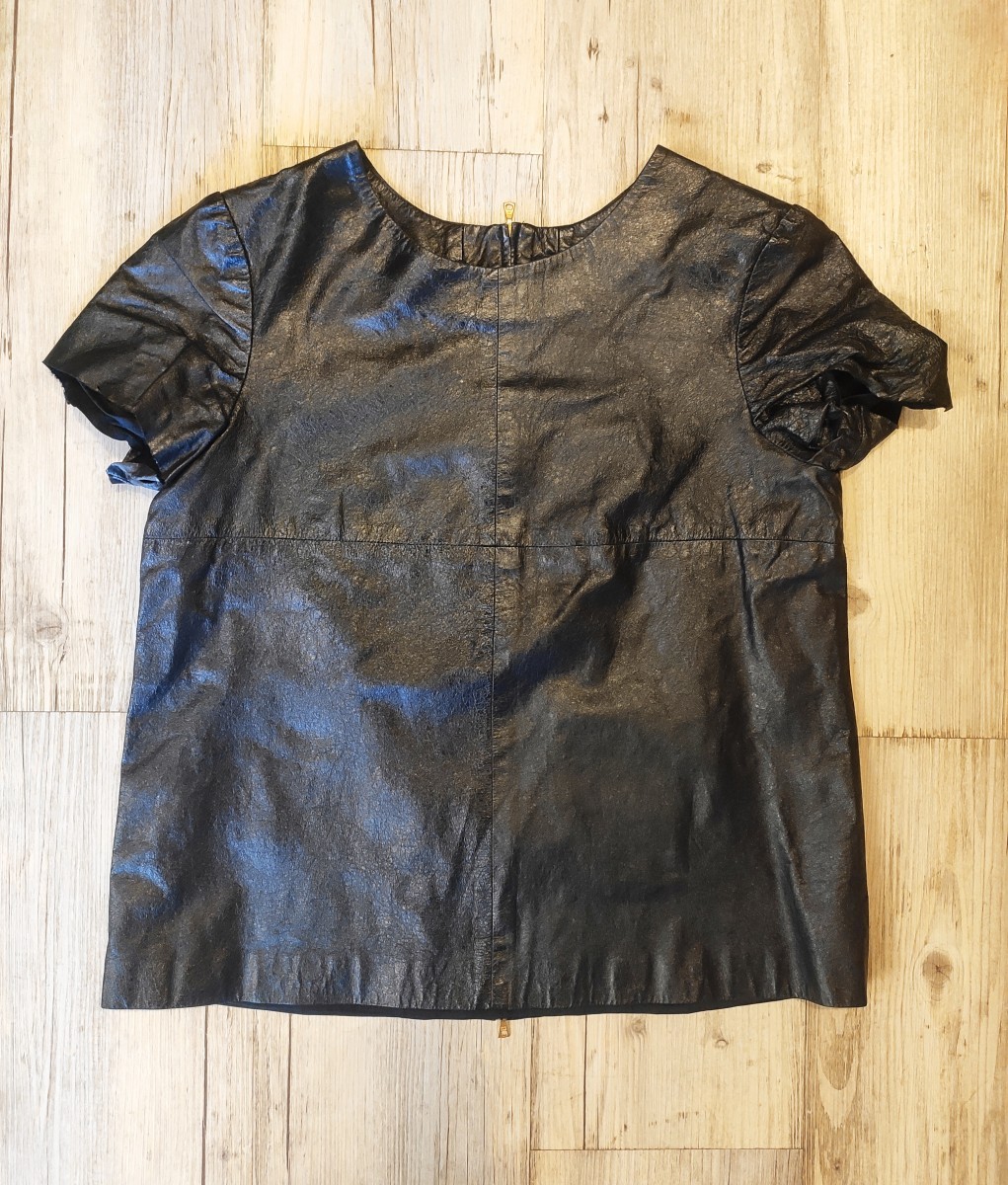 Denis Simachev - Backzip leather top.Like Haider Ackermann or Prada - 2