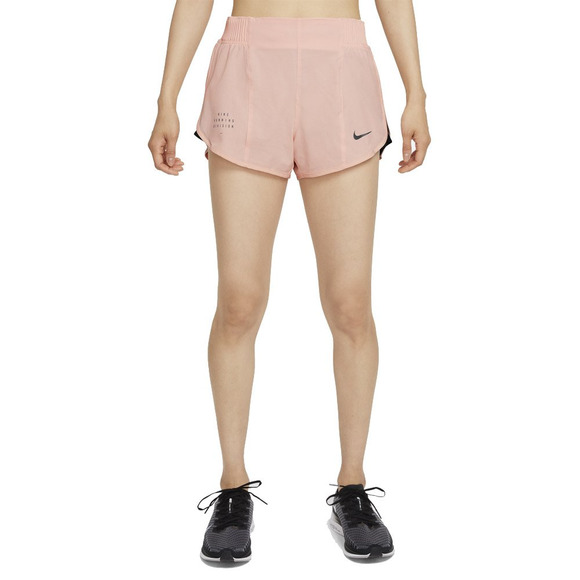 Nike Dri-FIT Run Division Tempo Luxe Shorts Zip Panel Round Hem Powder Pink M - 1