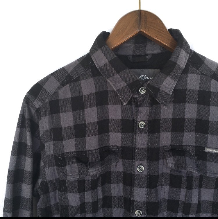 Eddie Bauer - Vintage Eddie Bauer Fleece Lining Checkered Flannel Jacket - 7