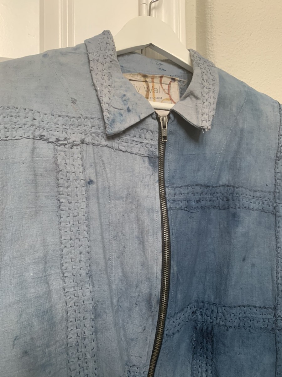 blue vintage cotton jacket - 2