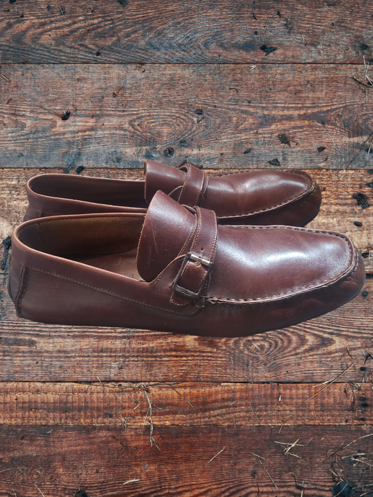 Salvatore Ferragamo Brown Leather Loafers - 2