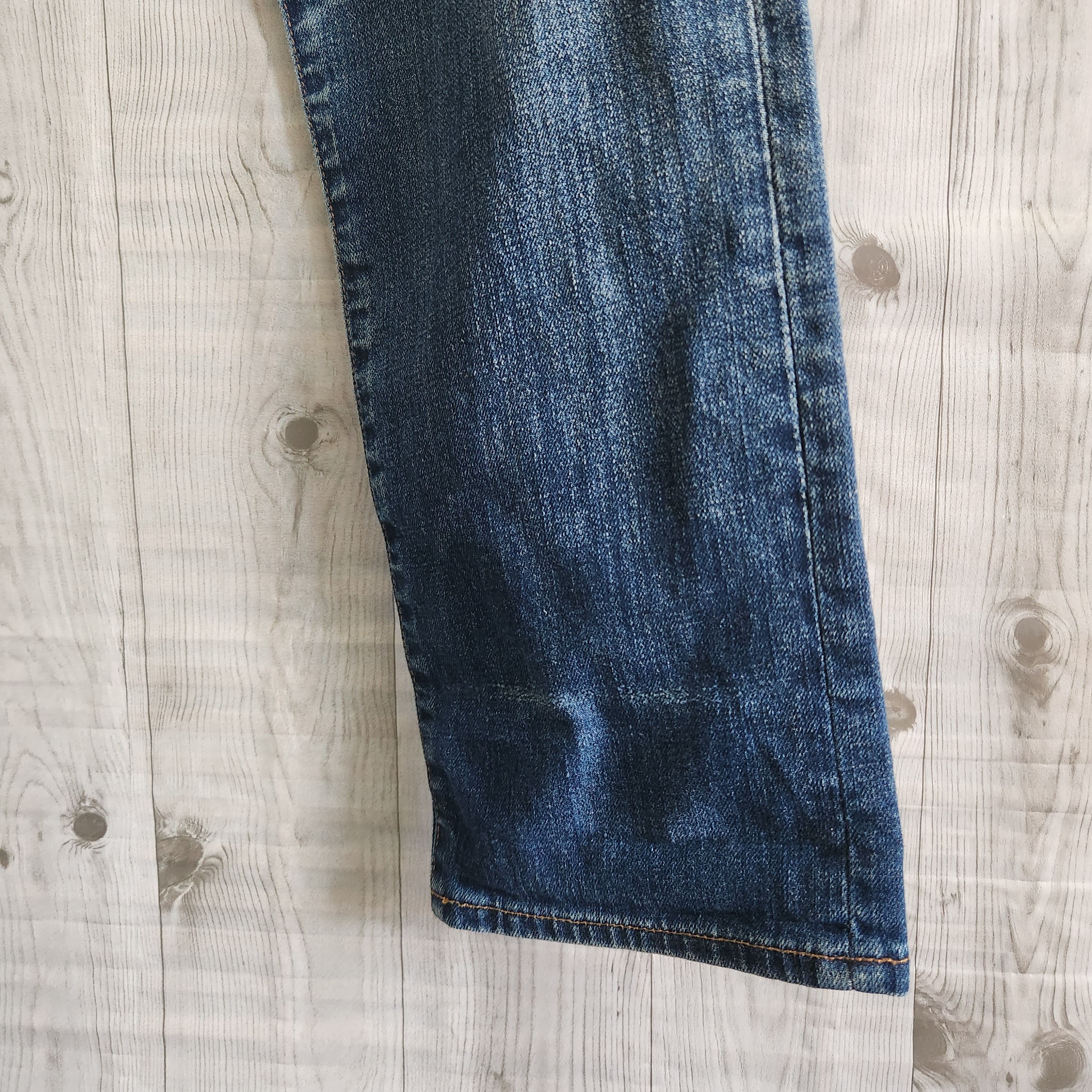 Vintage Armani Exchange Distressed Denim Blue Jeans - 13