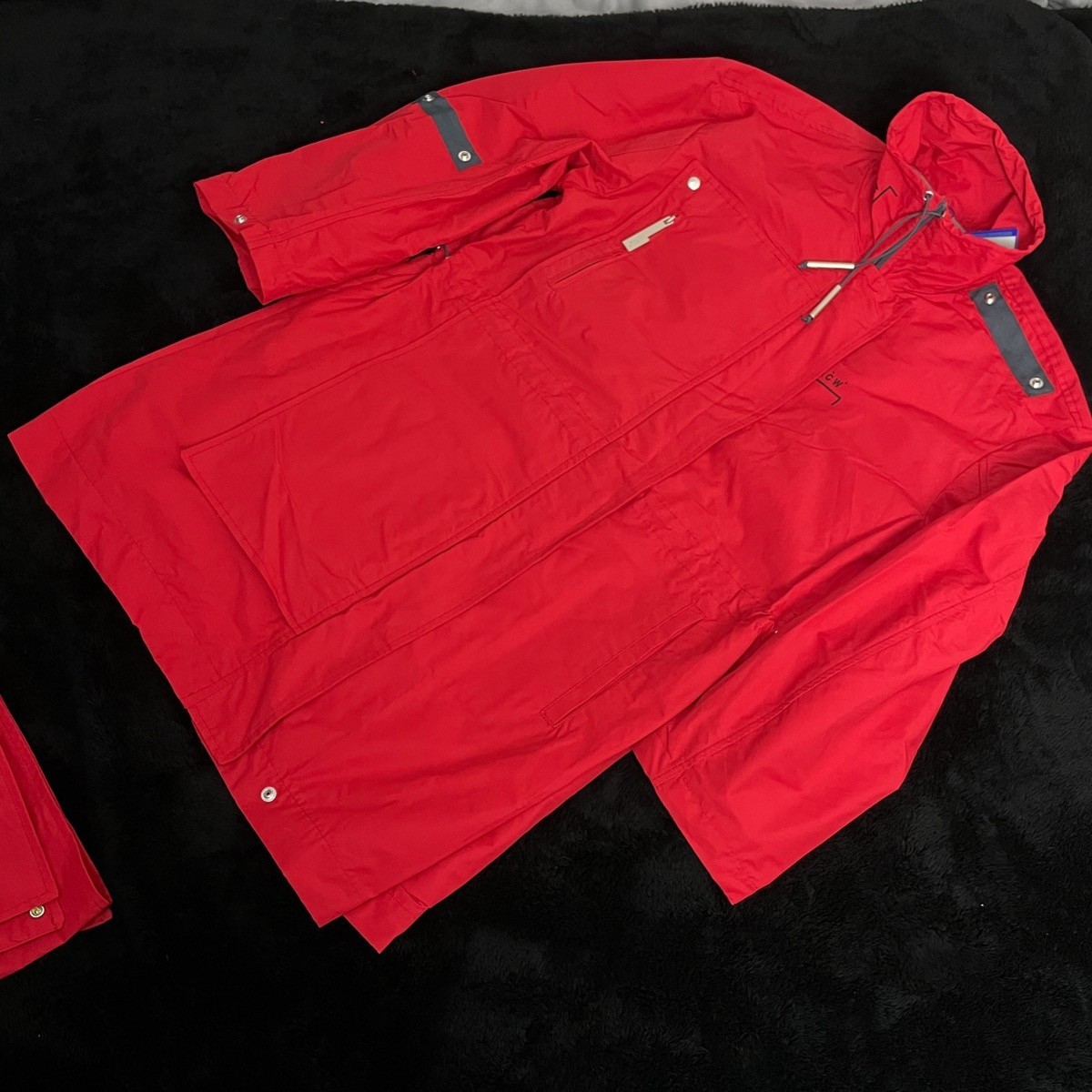 19ss Multi Panel Long Jacket in Red - 4