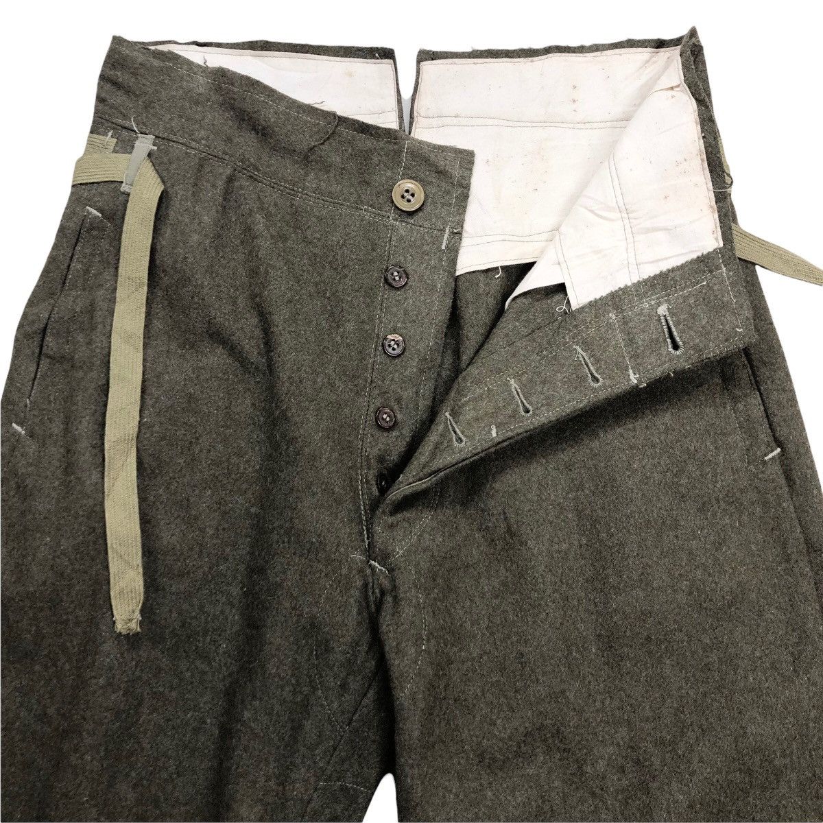 Vintage Wool Pants Military Style - 8