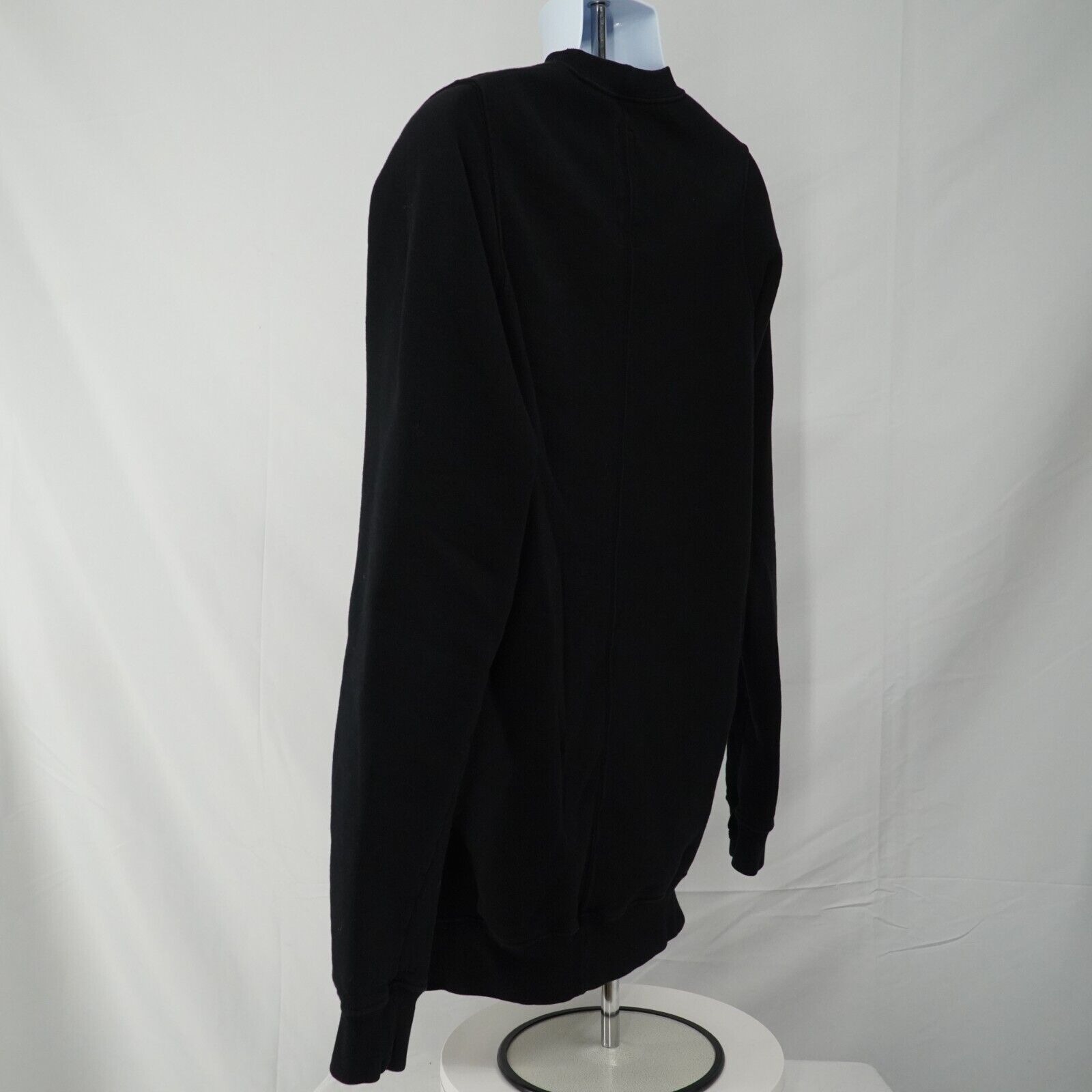 Black Crew Neck Long Sleeve Shirt Cotton - 14