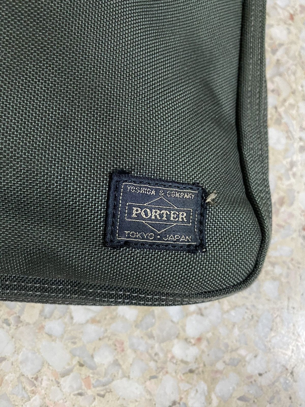 Porter Cordura Messenger Bag Green Army Made in Japan - 4
