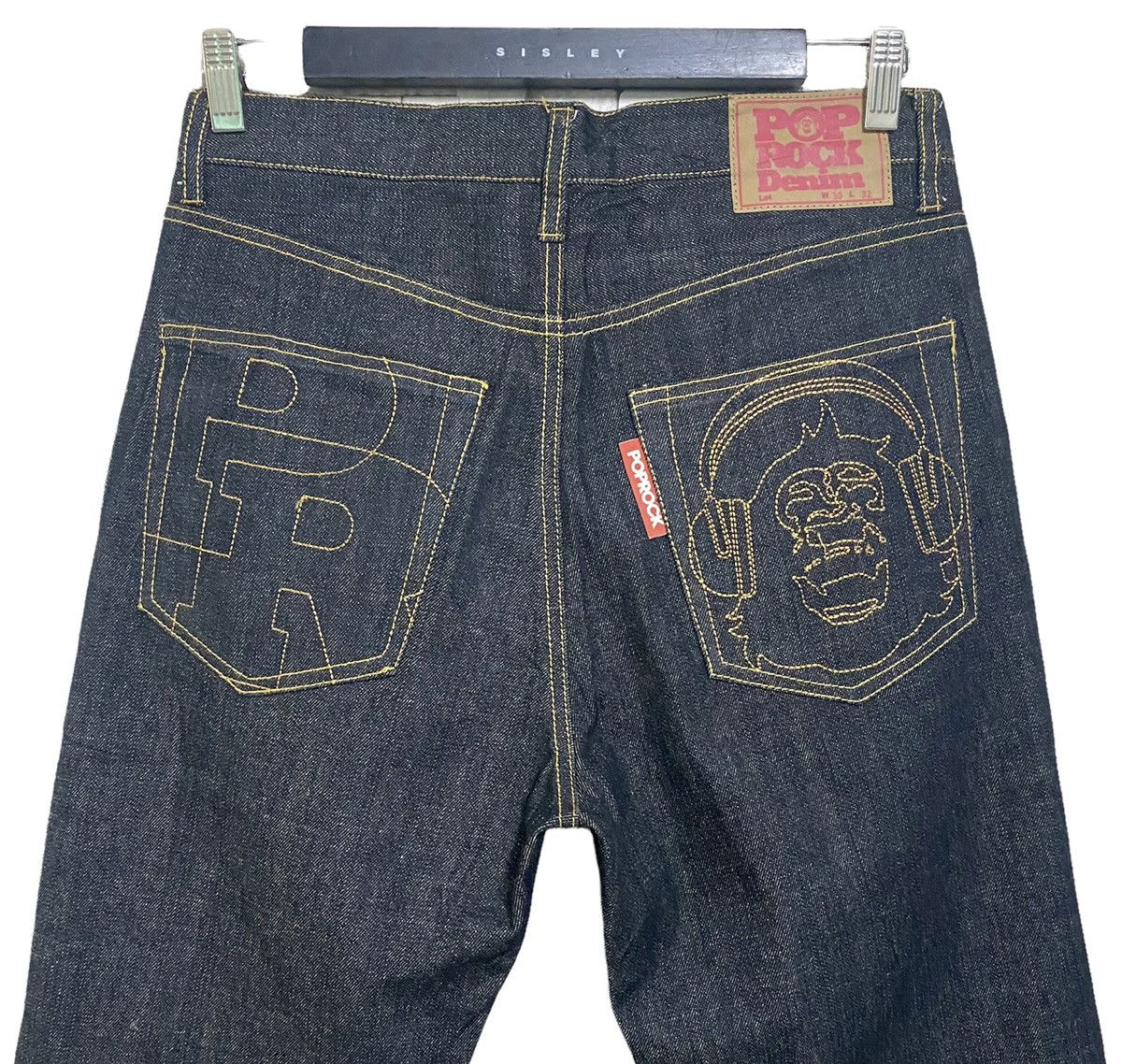 Japanese Brand POP ROCK DENIM Embroidery Jeans - 1