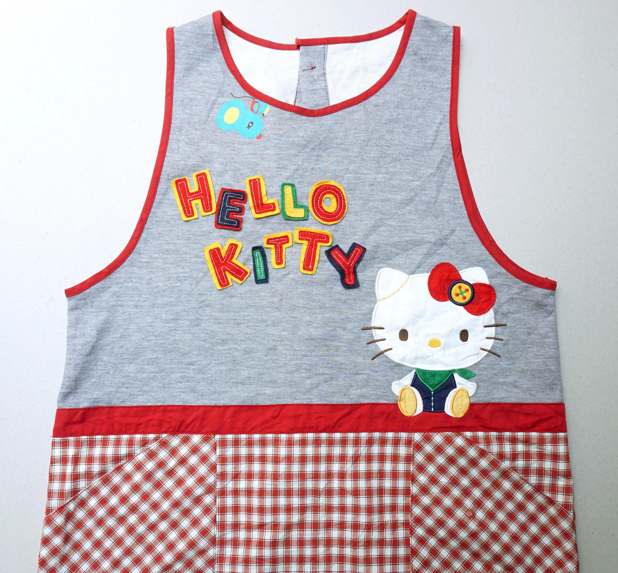 Japanese Brand - HELLO KITTY Patchwork & Checkered Apron - 1