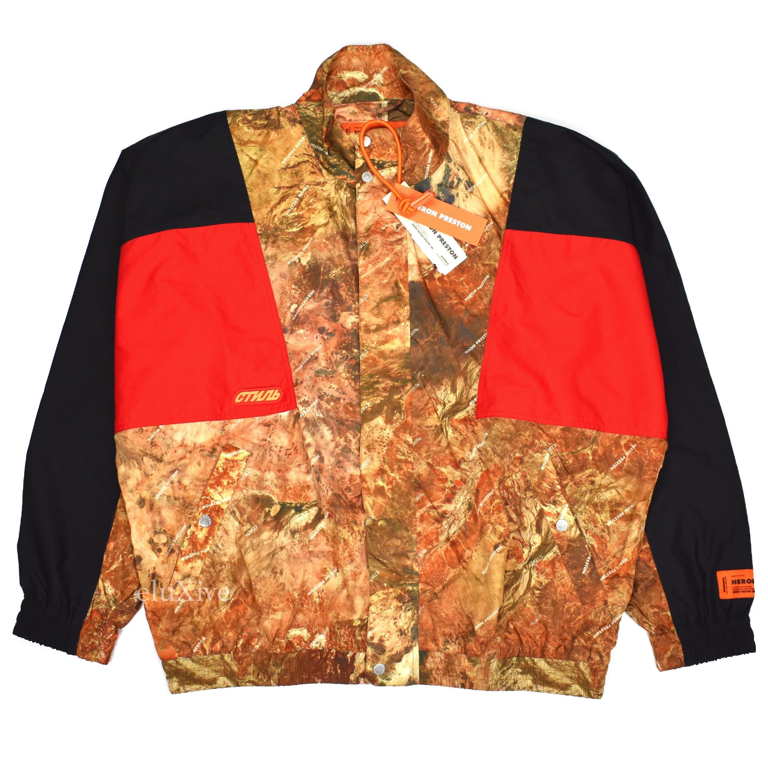 Heron Preston Rock Print Butterfly Track Jacket NWT - 1