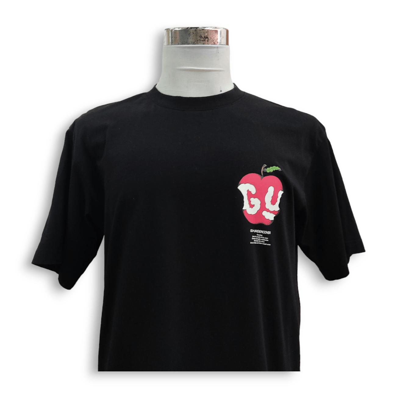 GU x UNDERCOVER Apple Freedom Oversized Black T-shirt - 2