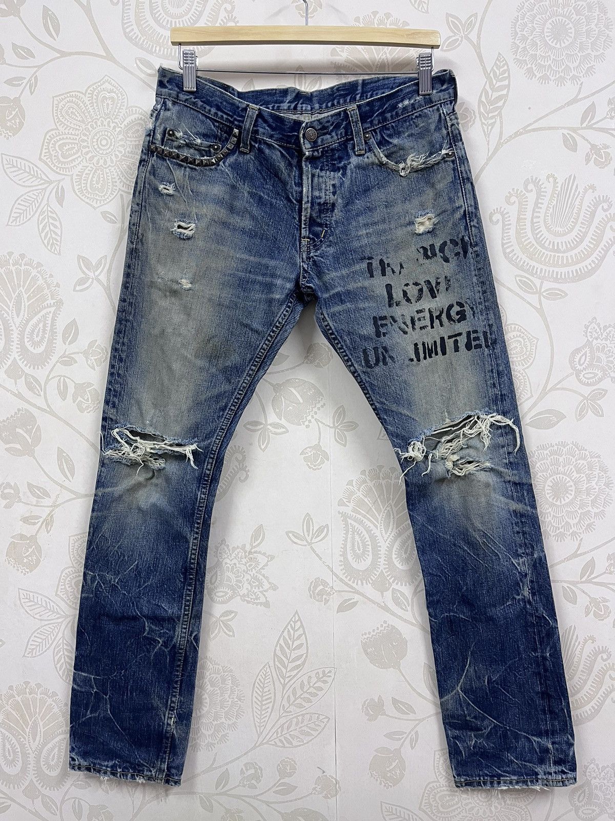 Vintage Hysteric Glamour Thee Hysteric XXX Distressed Denim - 1