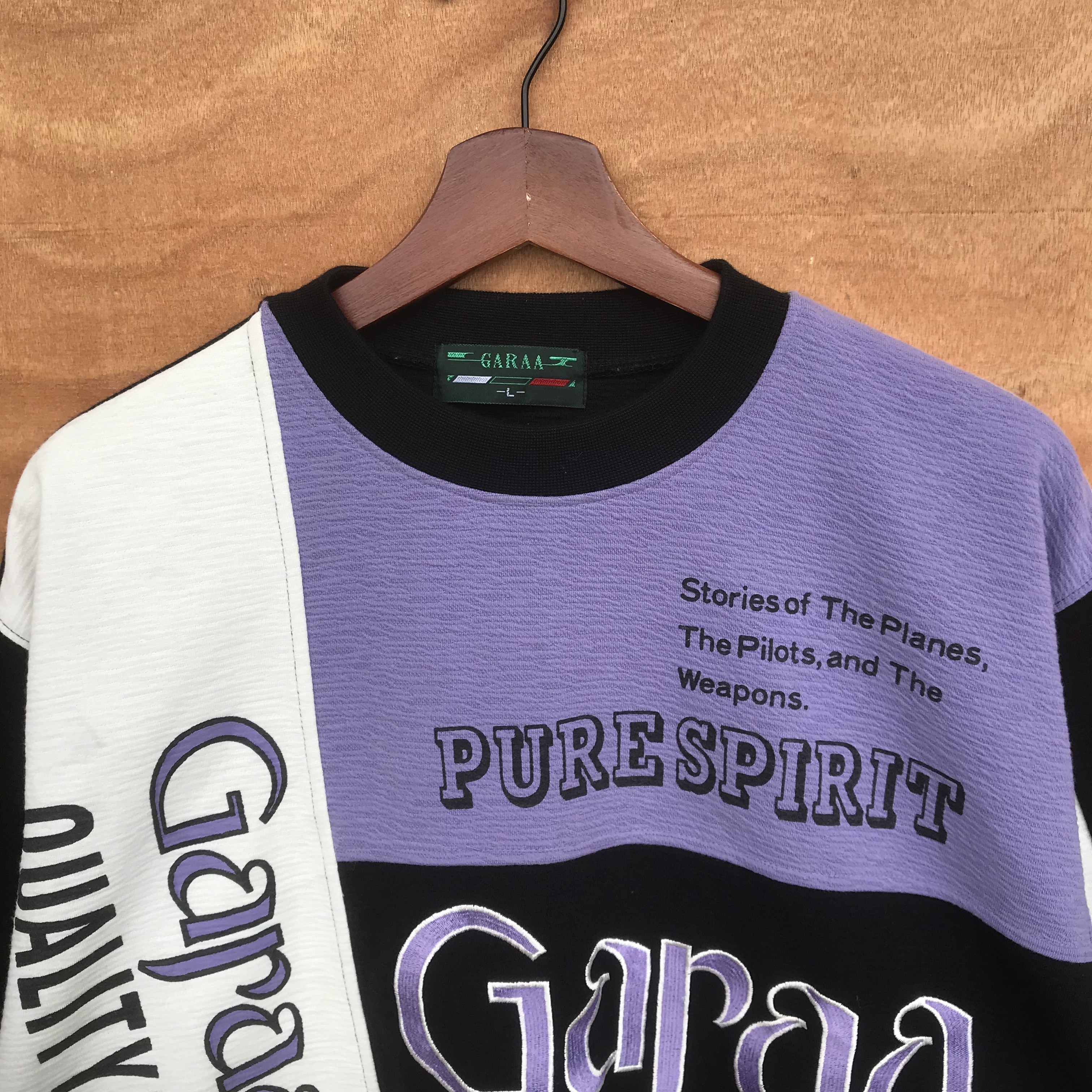 Streetwear - Garaa big logo crewneck multitone sweatshirt - 4