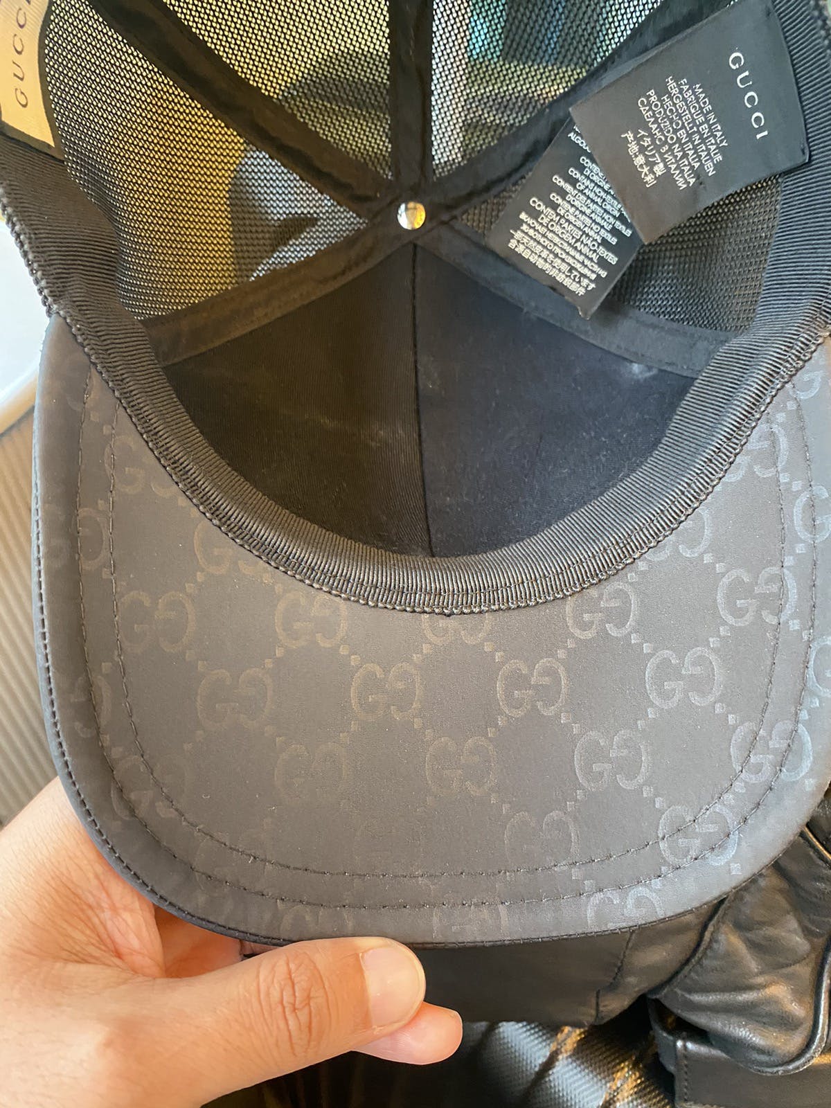 Authentic Gucci GG Monogram Supreme Snapback Hat - 6