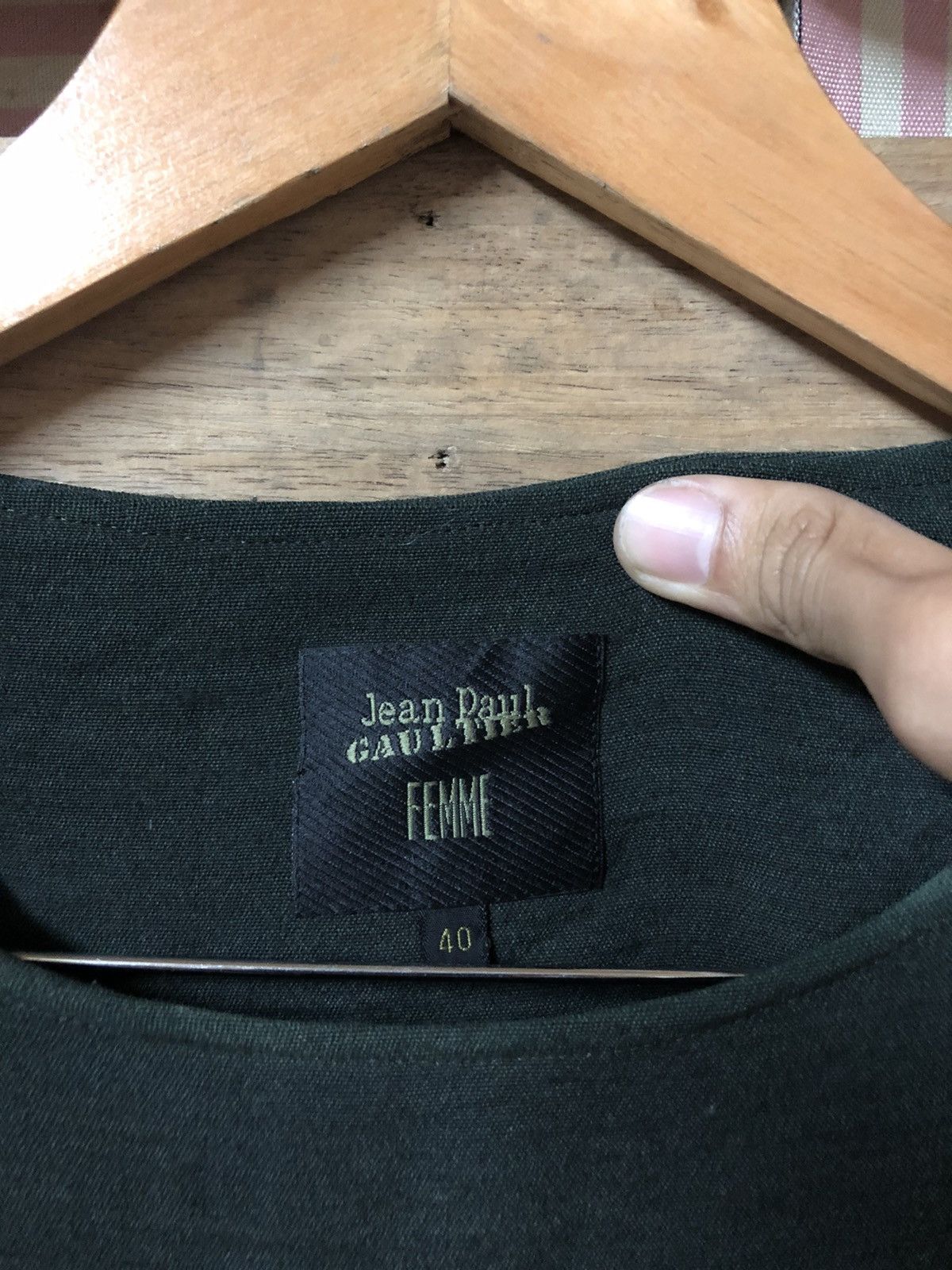 🔥Jean Paul Gaultier Femme Dress Olive Green Japan Made - 10