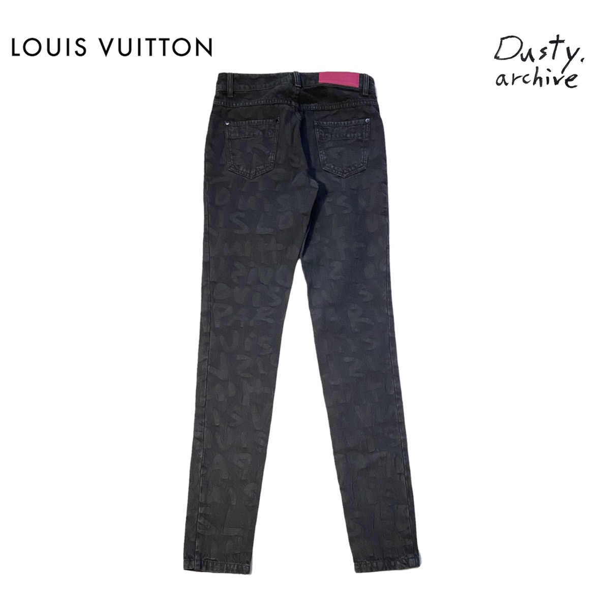 Louis Vuitton, Jeans, Louis Vuitton Stephen Sprouse Black Graffiti Logo  Jeans