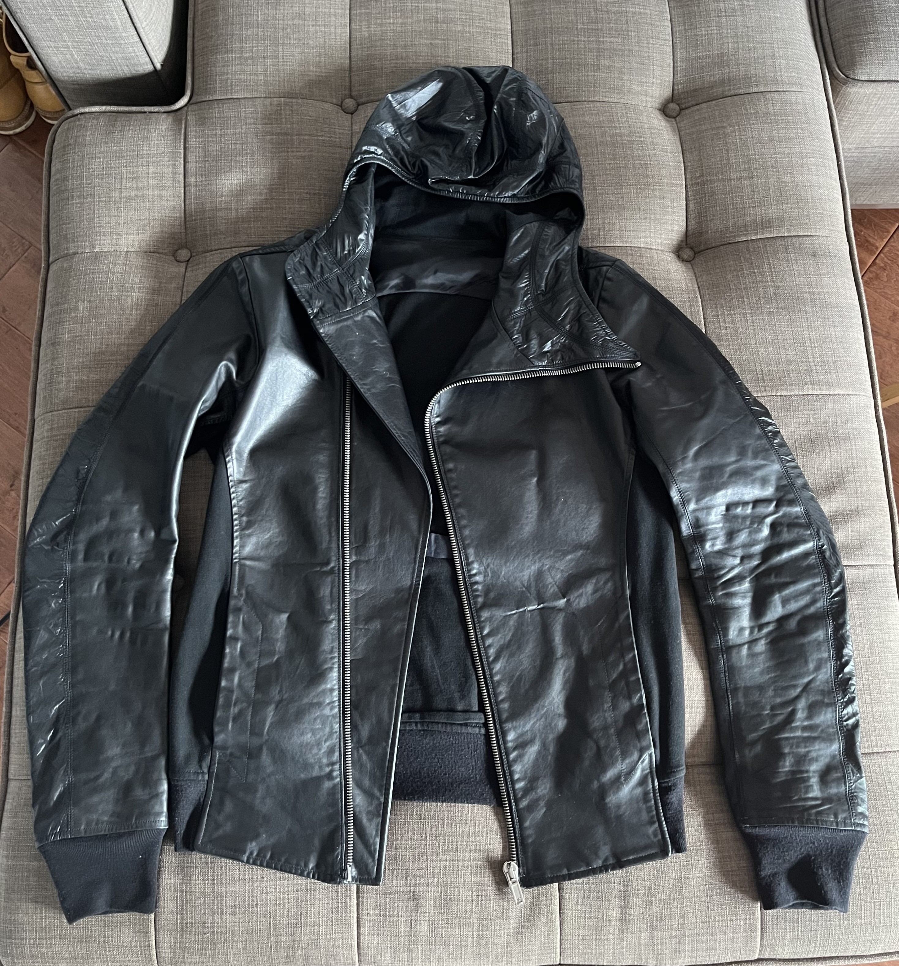 Mainline Hooded Jacket (lamb/nylon/cotton) - 7